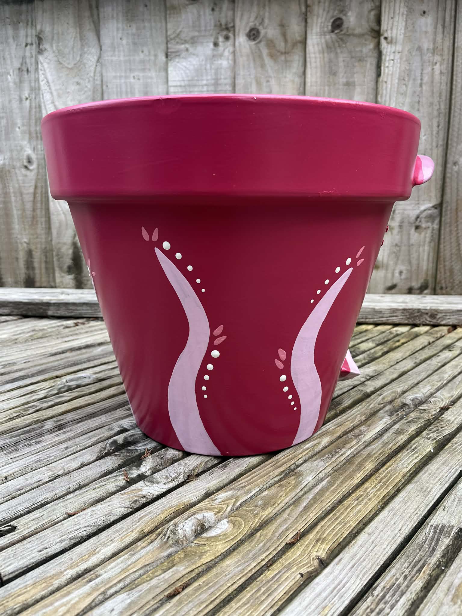 Large Pink Face Pot