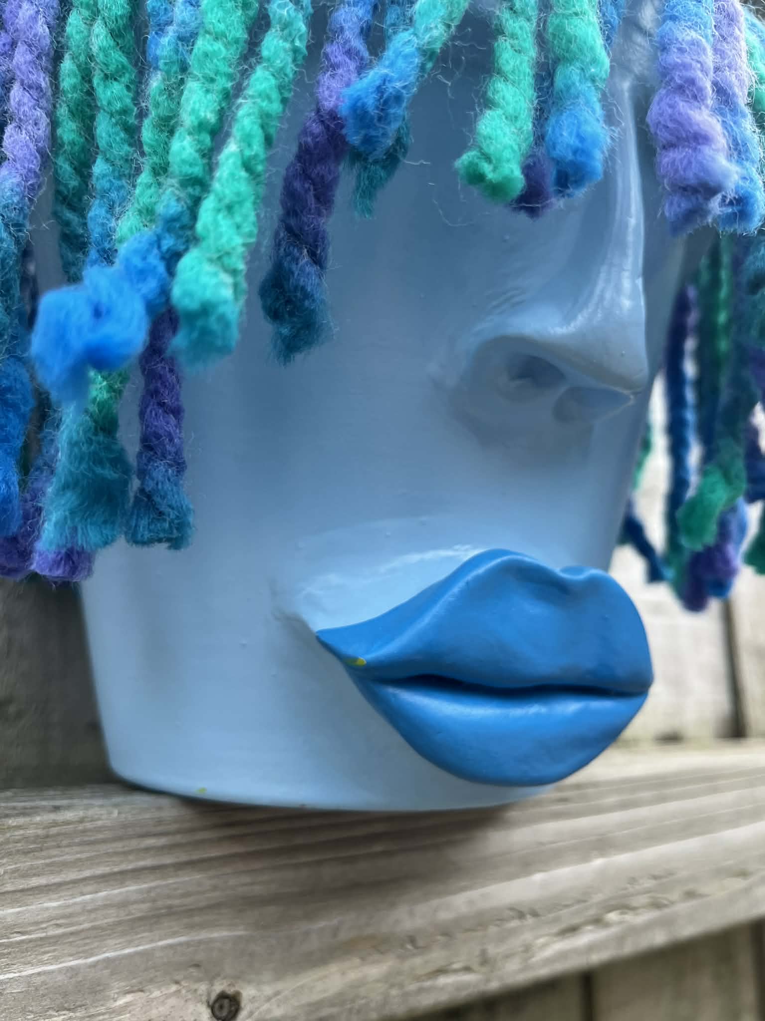 Medium Blue Hair Pot