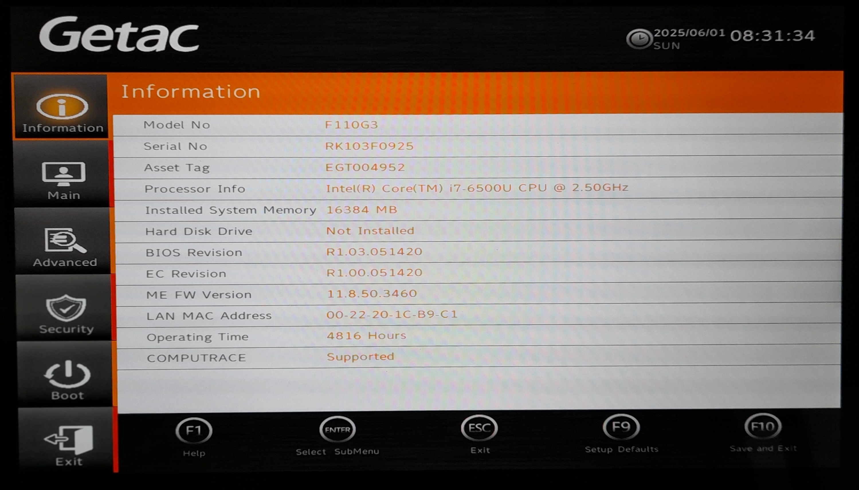 FULLY RUGGED GETAC F110 G3 CORE i7/16GB RAM/1TB SSD/4G-LTE/GPS/NEW BATTERIES/MOUSE/STAND