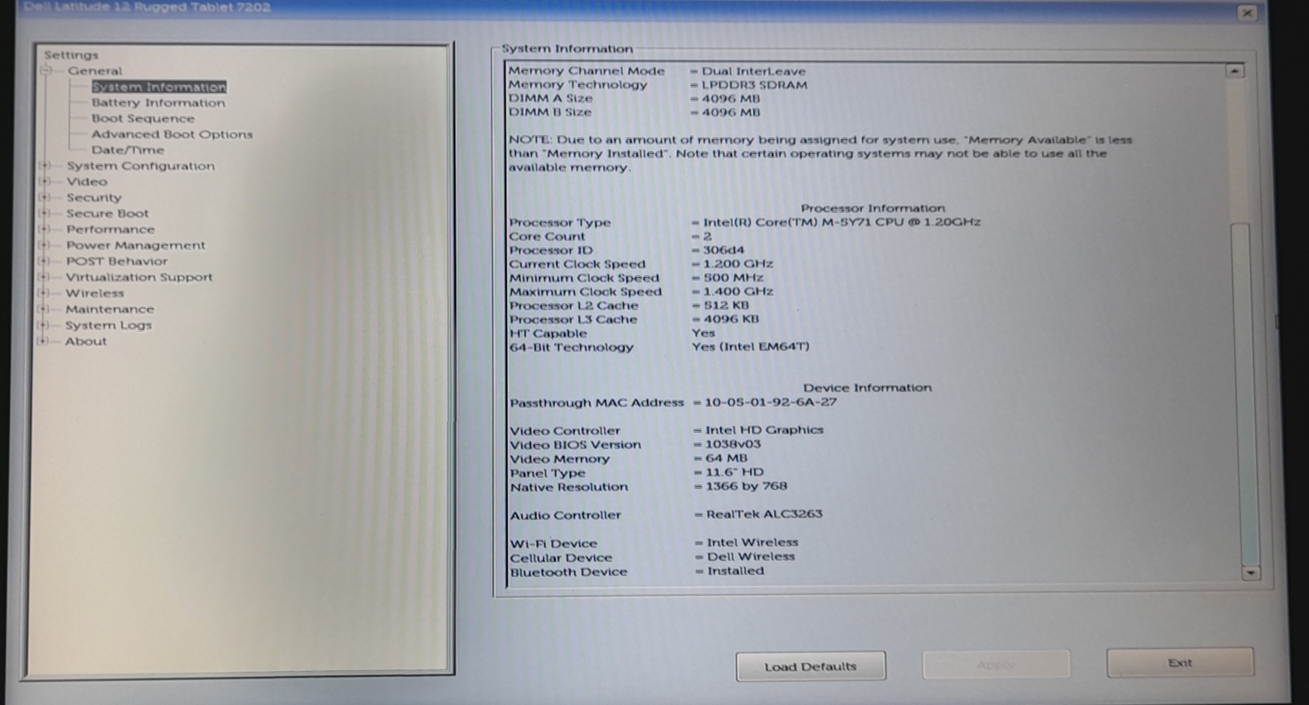 FULLY RUGGED DELL 7202 CORE M WITH 128GB SSD 8GB RAM 4G-LTE SIMCARD