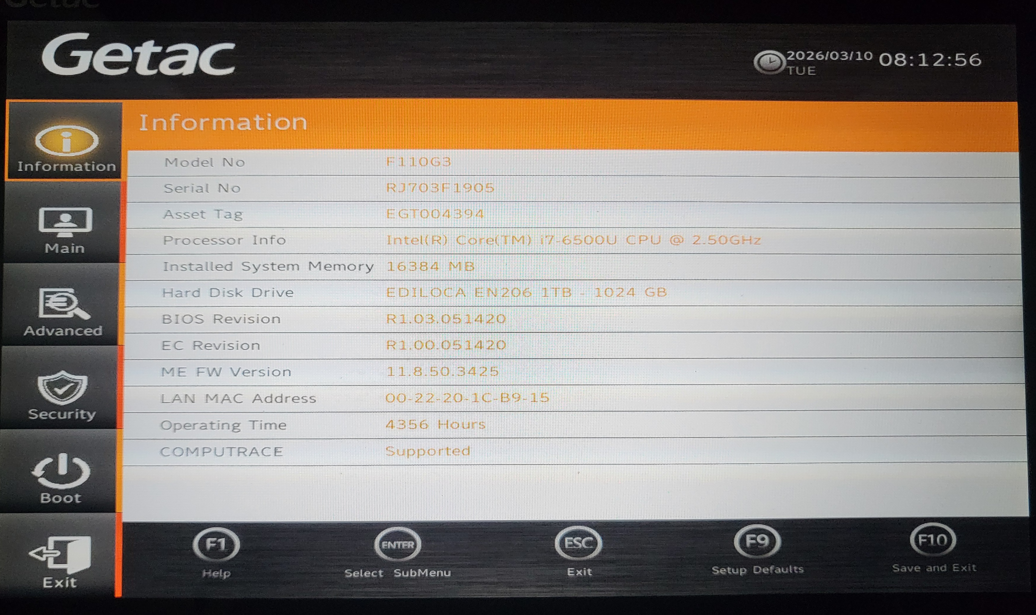 FULLY RUGGED GETAC F110 G3 CORE i7/16GB RAM/NEW 1TB SSD/4G-LTE/GPS/NEW BATTERIES/WINDOWS 11 PRO