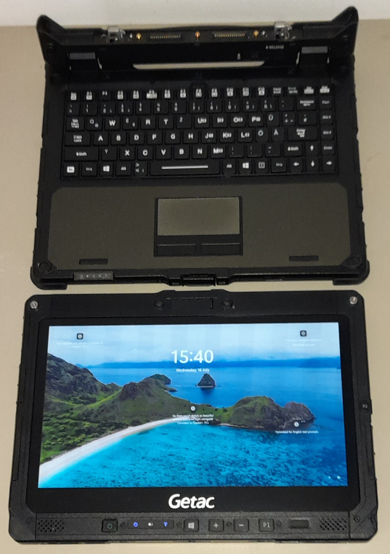 FULLY RUGGED GETAC K120 WITH NEW 1TB SSD/NEW 64GB RAM/GPS/4G-LTE SIMCARD/HDMI/SERIAL PORT/NEW HAND STRAP/NEW CHARGER