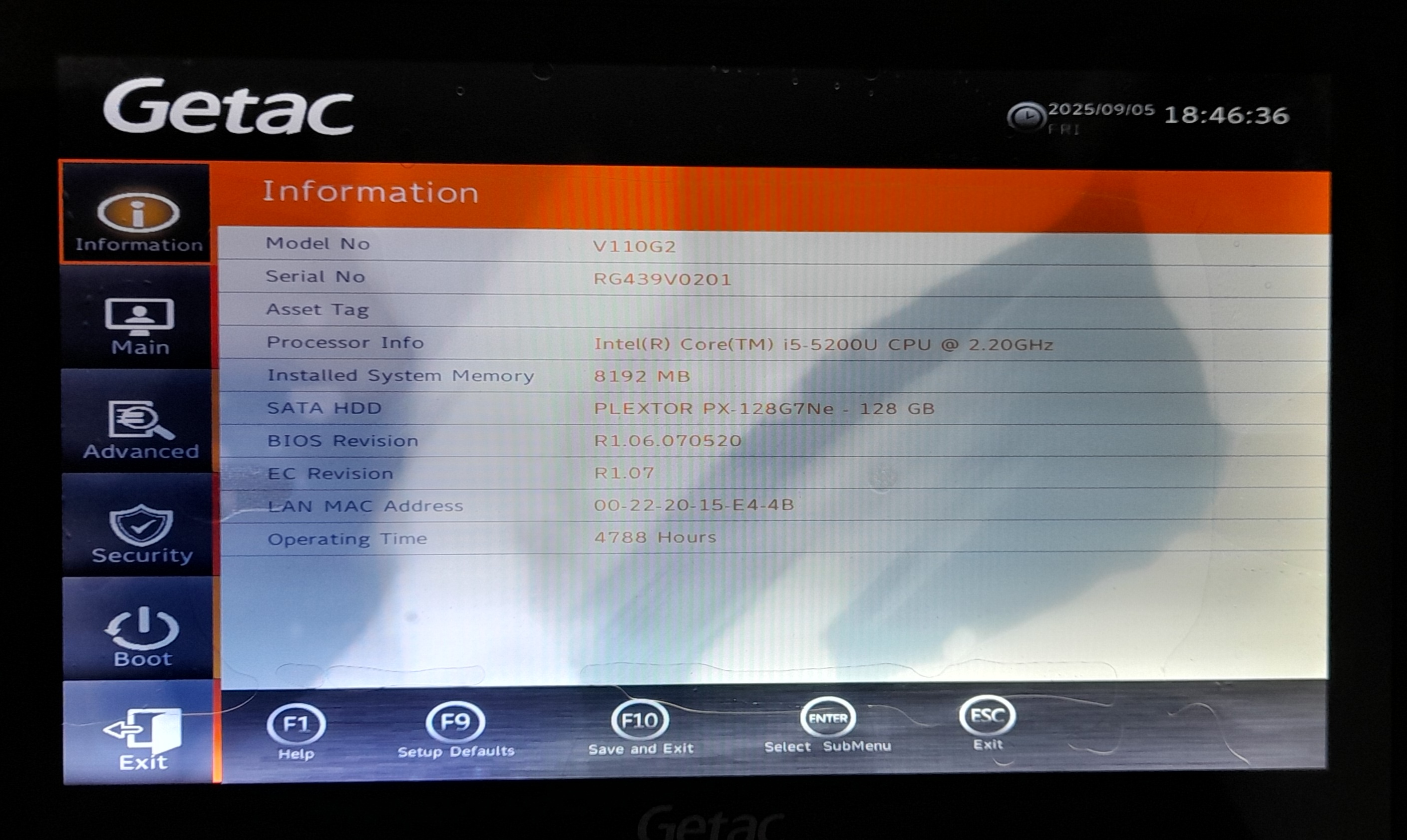 FULLY RUGGED GETAC V110 G2 CORE i5 WITH 8GB RAM/HDMI WINDOWS 11/SIM CARD/BACKLIT KEYBOARD