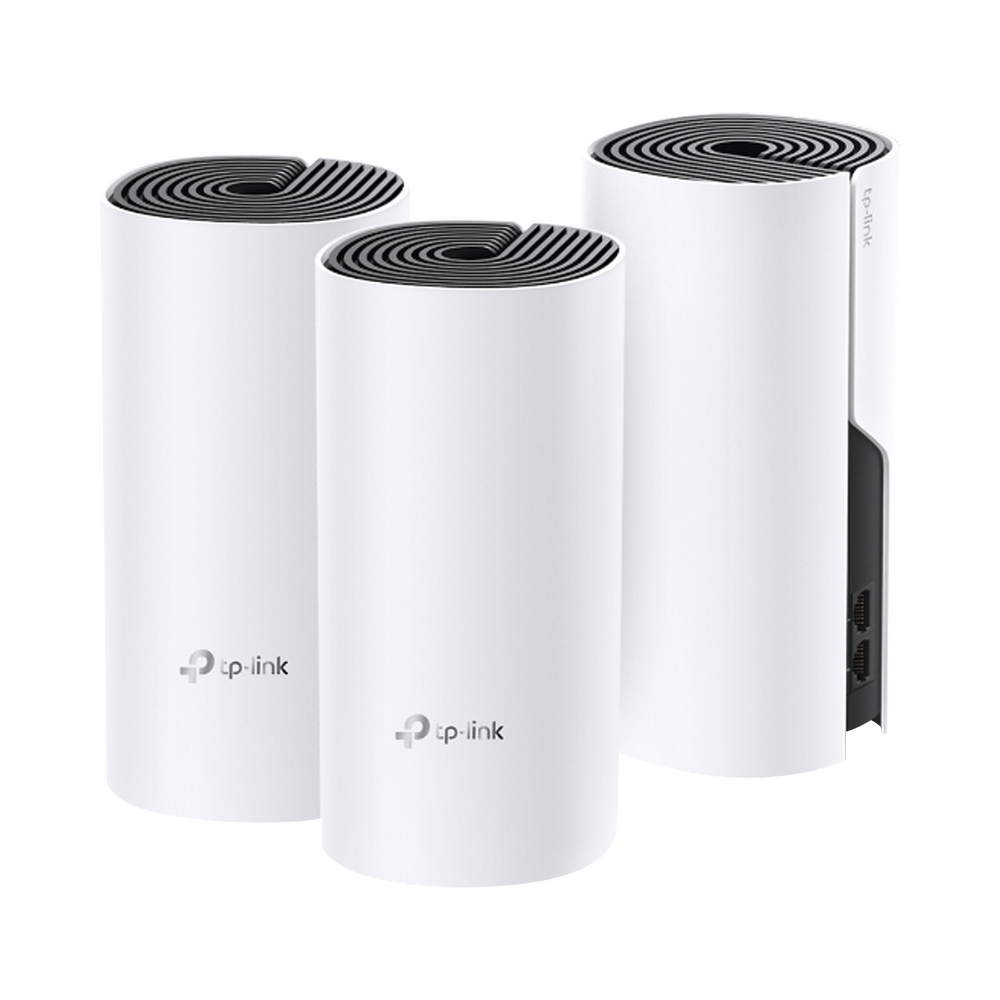 KIT 3 Routers Inalámbricos MESH Interior para Hogar / Doble Banda Wi-Fi 5 AC1200 Mbps / 2 Puerto Gigabit WAN/LAN / 2 Antenas Internas / Administración Mediante la App Deco (iOS, Android)
