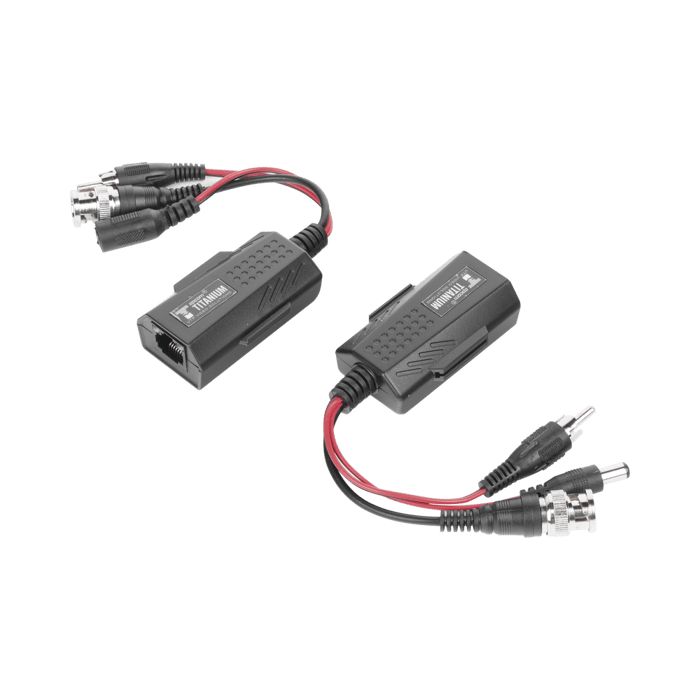 Kit de transceptores activos, envía alimentación 12V/24Vcc/AC, video y audio a una distancia de hasta 150 m en 4K para aplicaciones de video por UTP Cat 5e / 6 en alta definición.