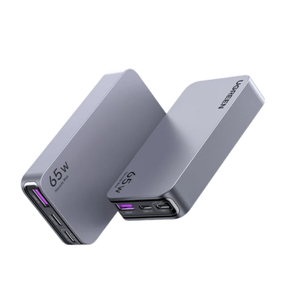 Cargador Ultra Slim 65W Nexode Pro| Diseño de Pared Plano | 3 Puertos de Carga Rápida | 2 USB-C | 1 USB-A | Tecnología GaNInfinity | PD3.1 de 65W / QC4.0 | Tecnología de Protección Térmica