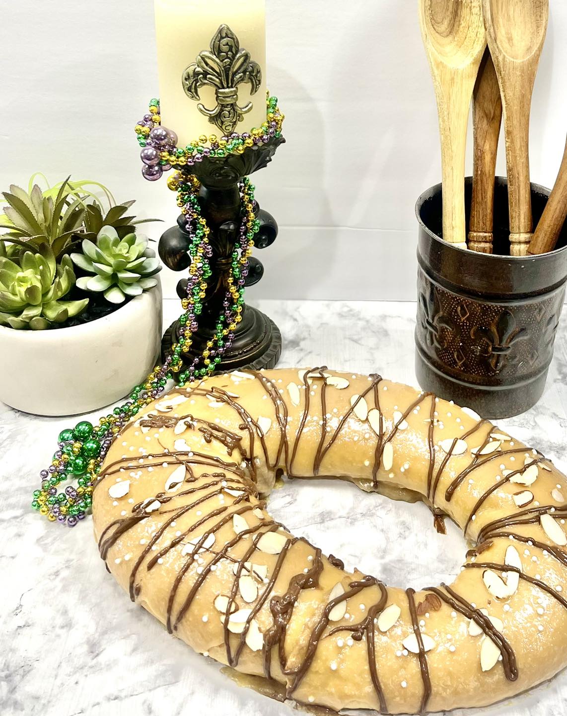 Banana Foster King Cake 