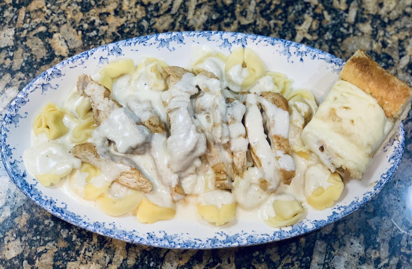 Tortellini with 4 cheese cream sauce W/WO Grilled Chicken 