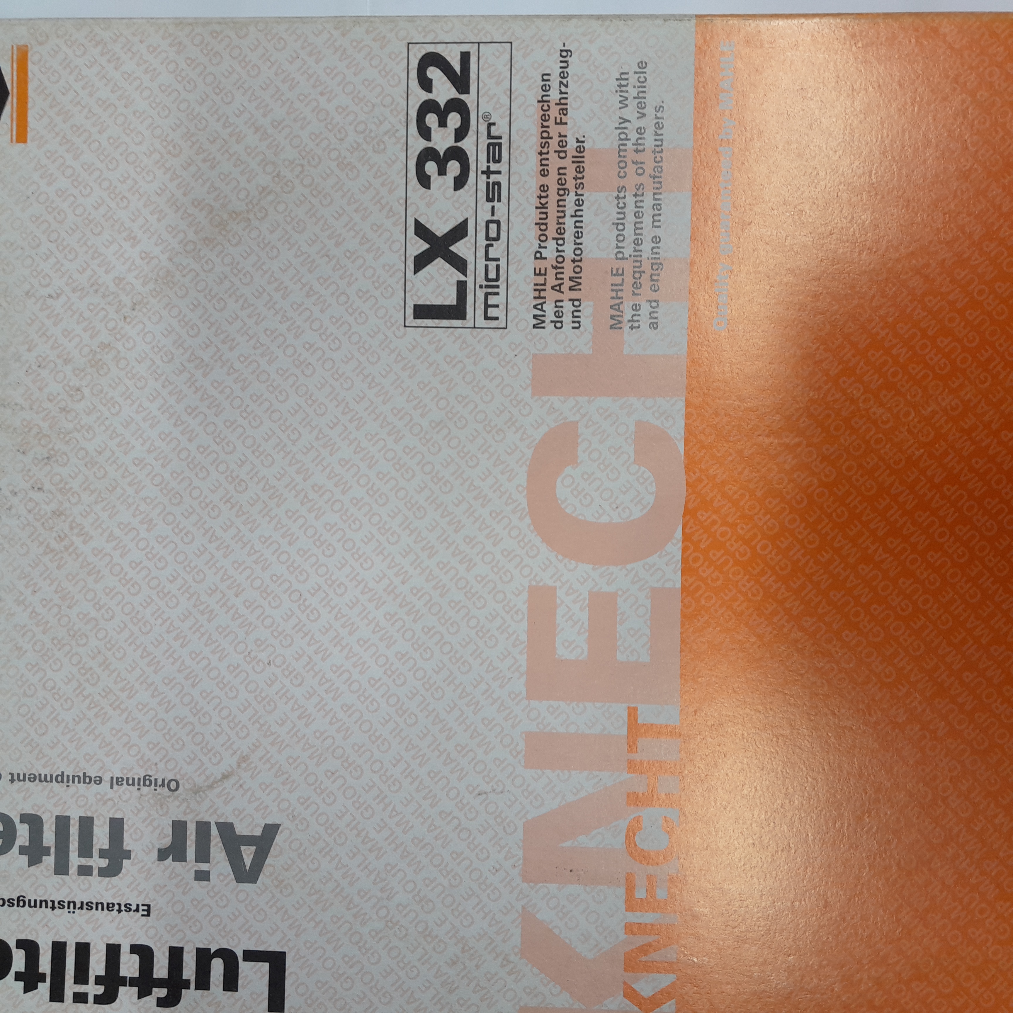  LX-332 Oro filtras Knecht