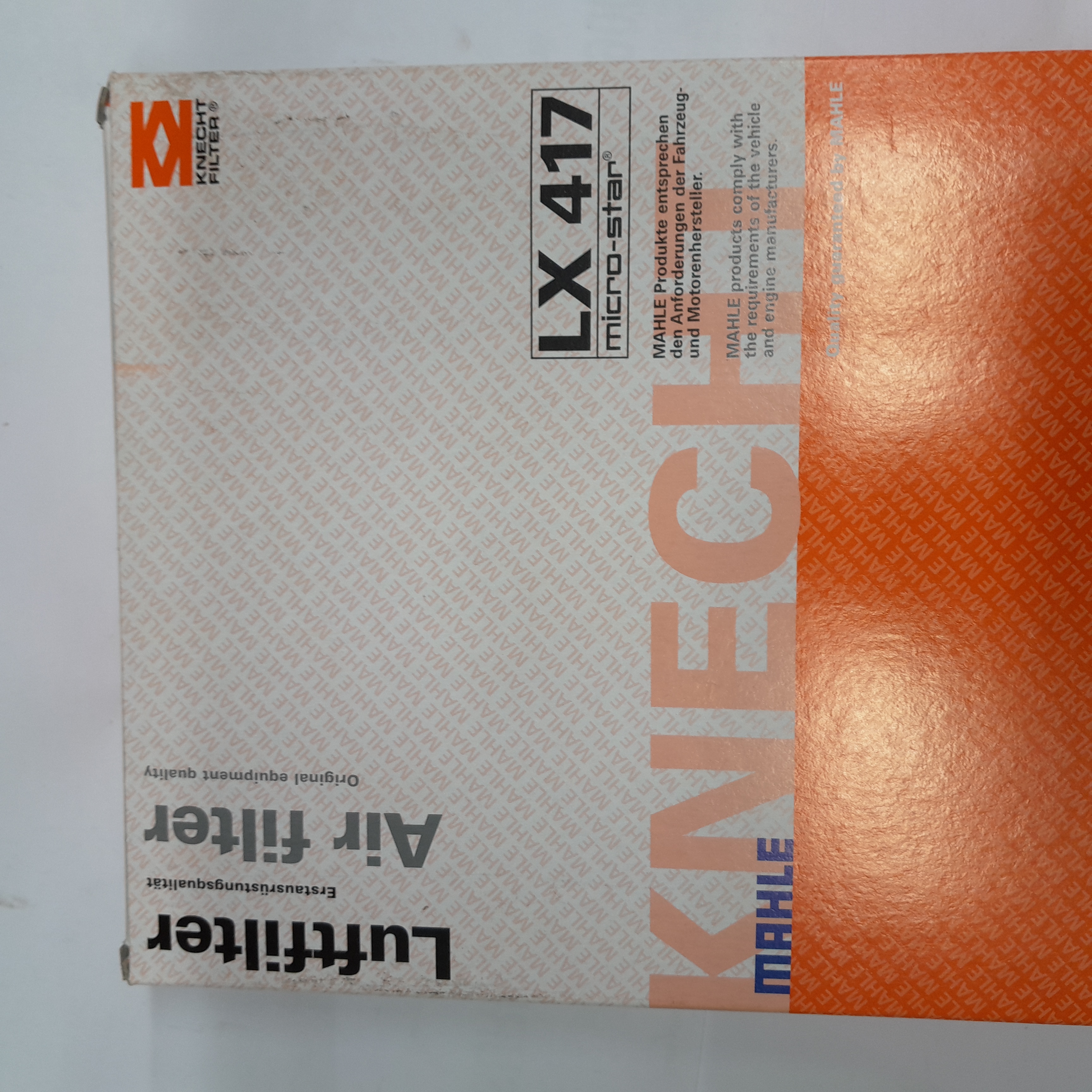  LX 417 Oro filtras Knecht