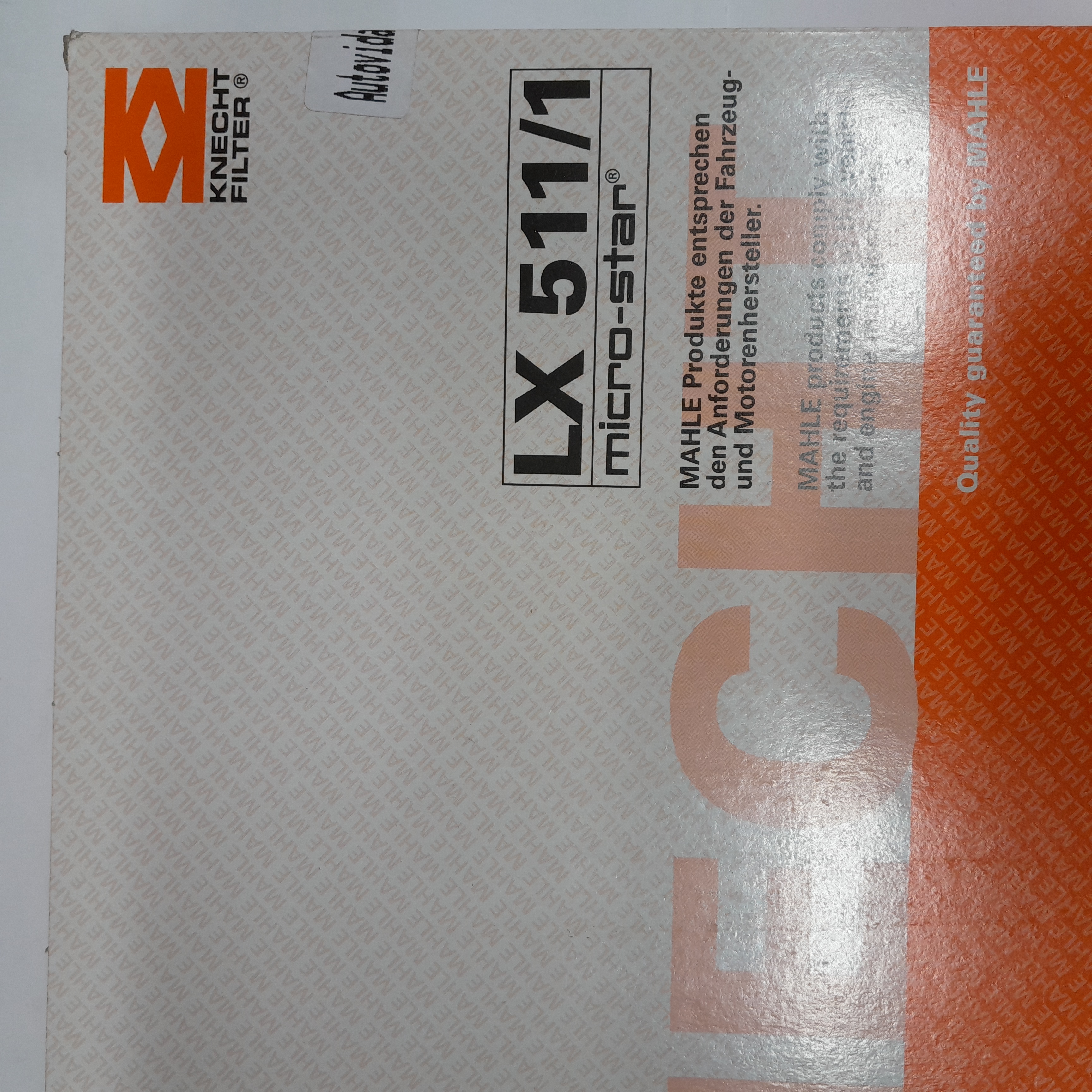  LX 511/1 Knecht Oro Filtras