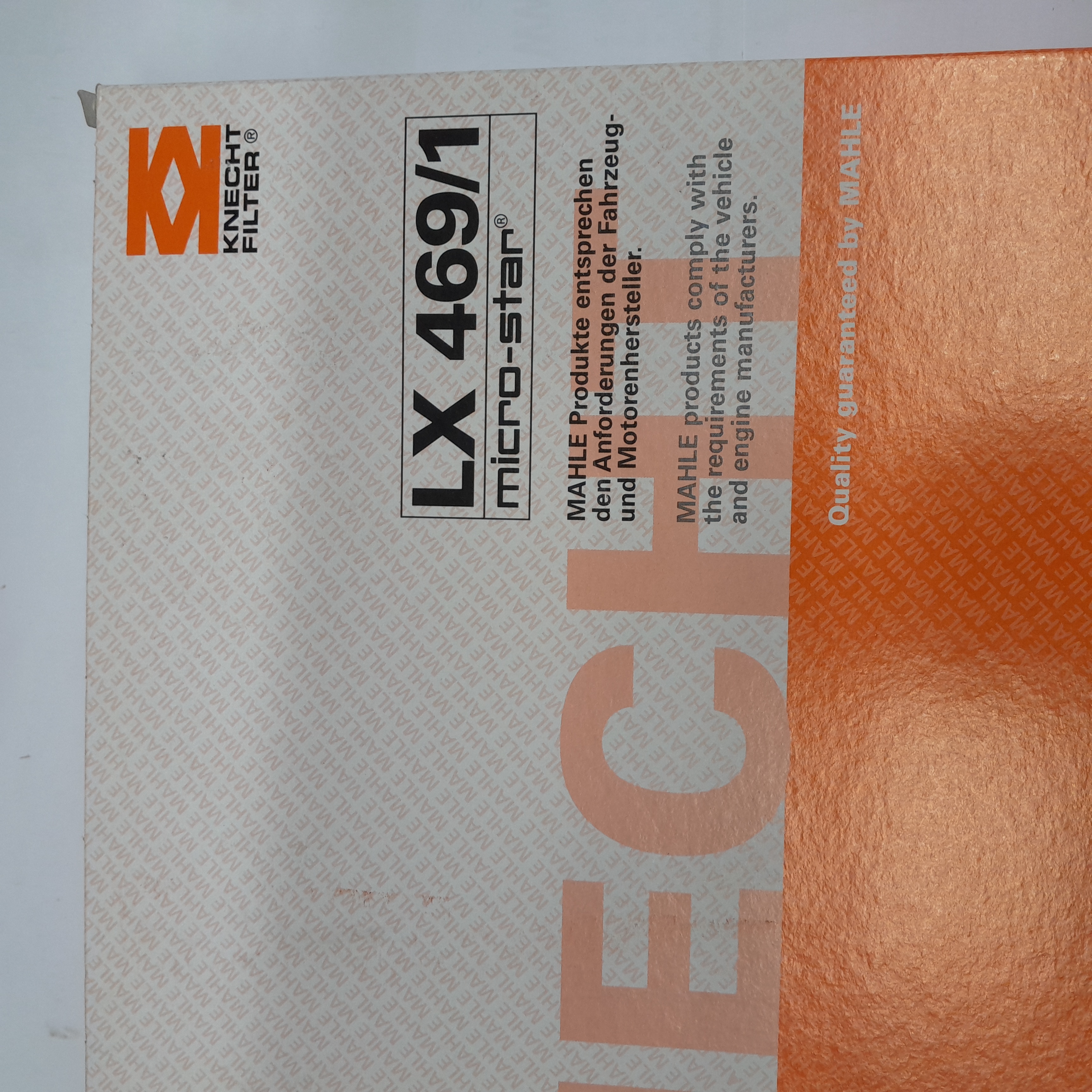  LX 469/1  oro filtras  KNECHT