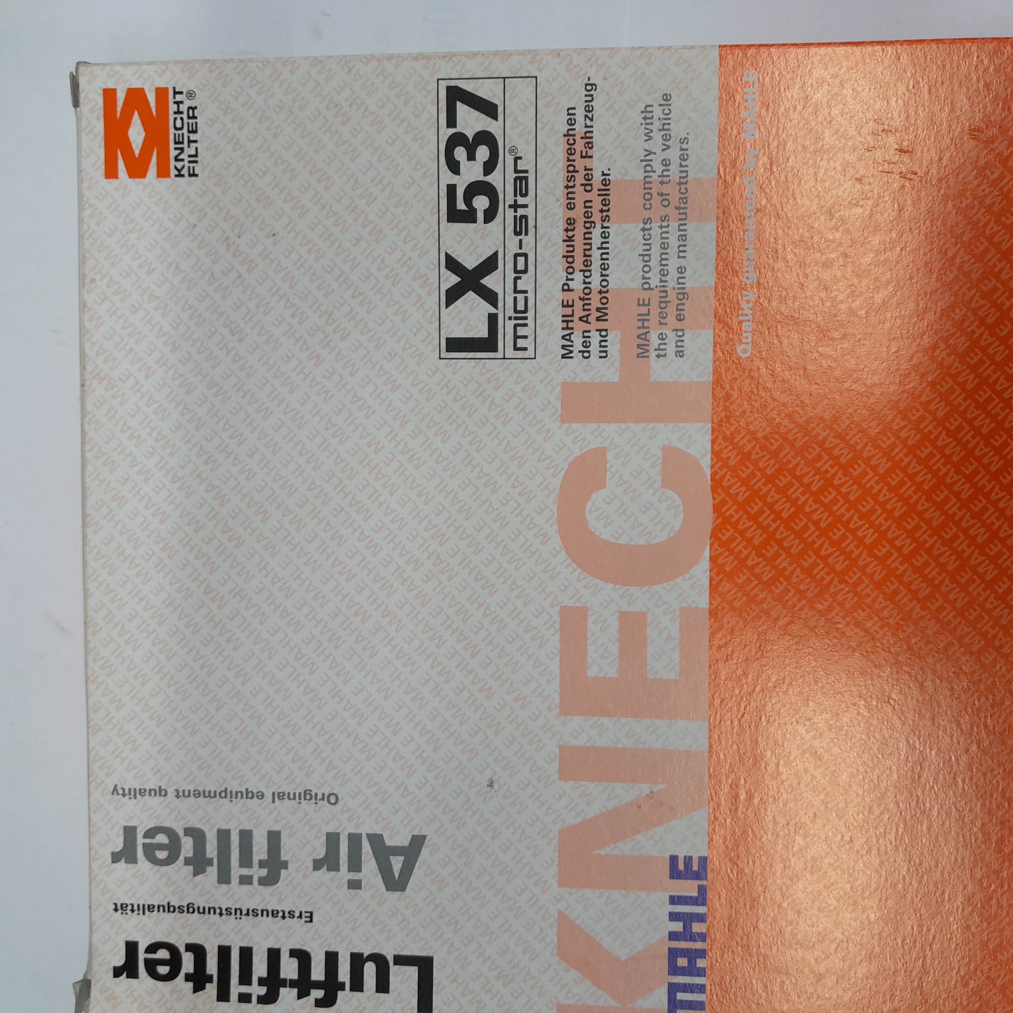  LX 537 Oro filtras Knecht