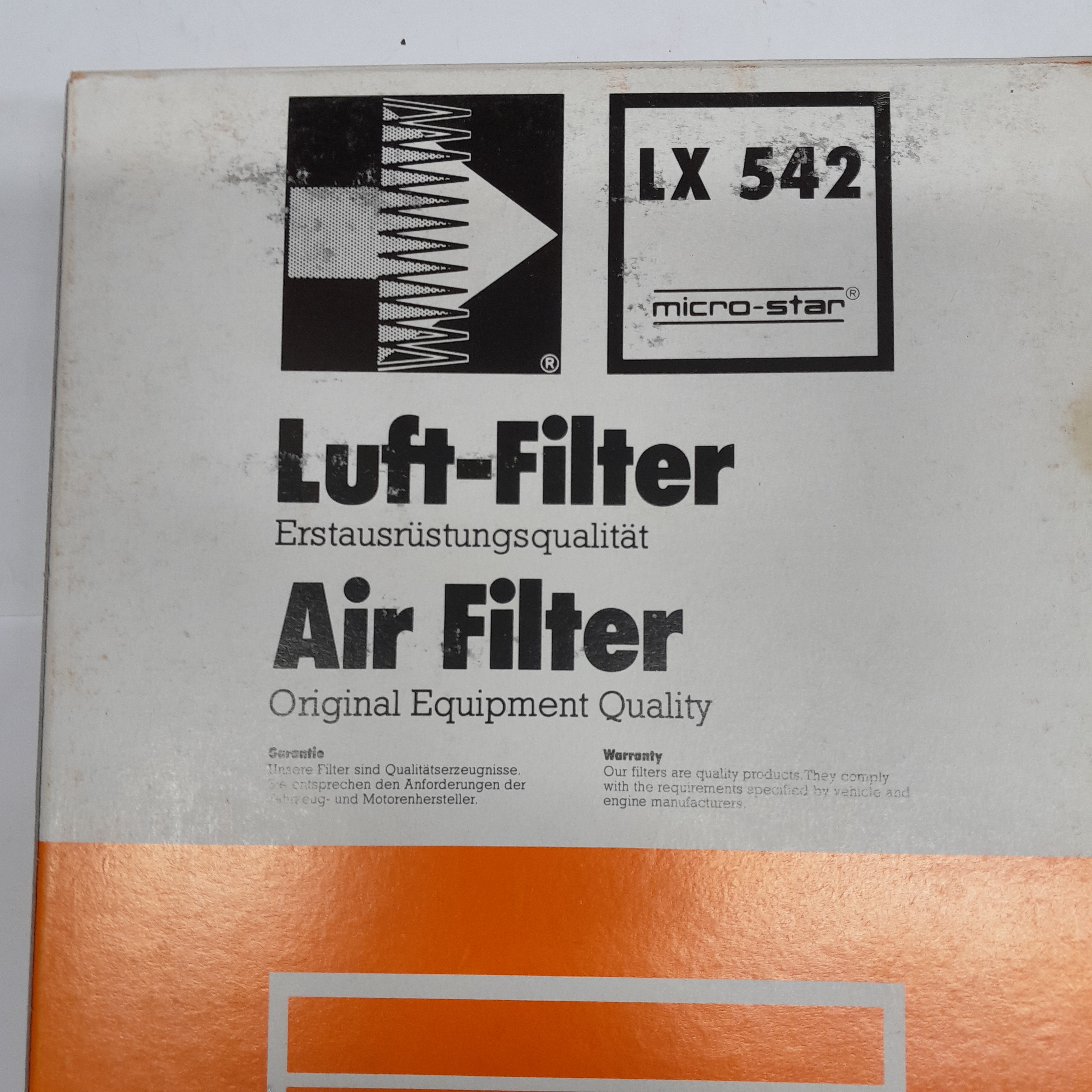  Lx 542 Oro filtras Knecht