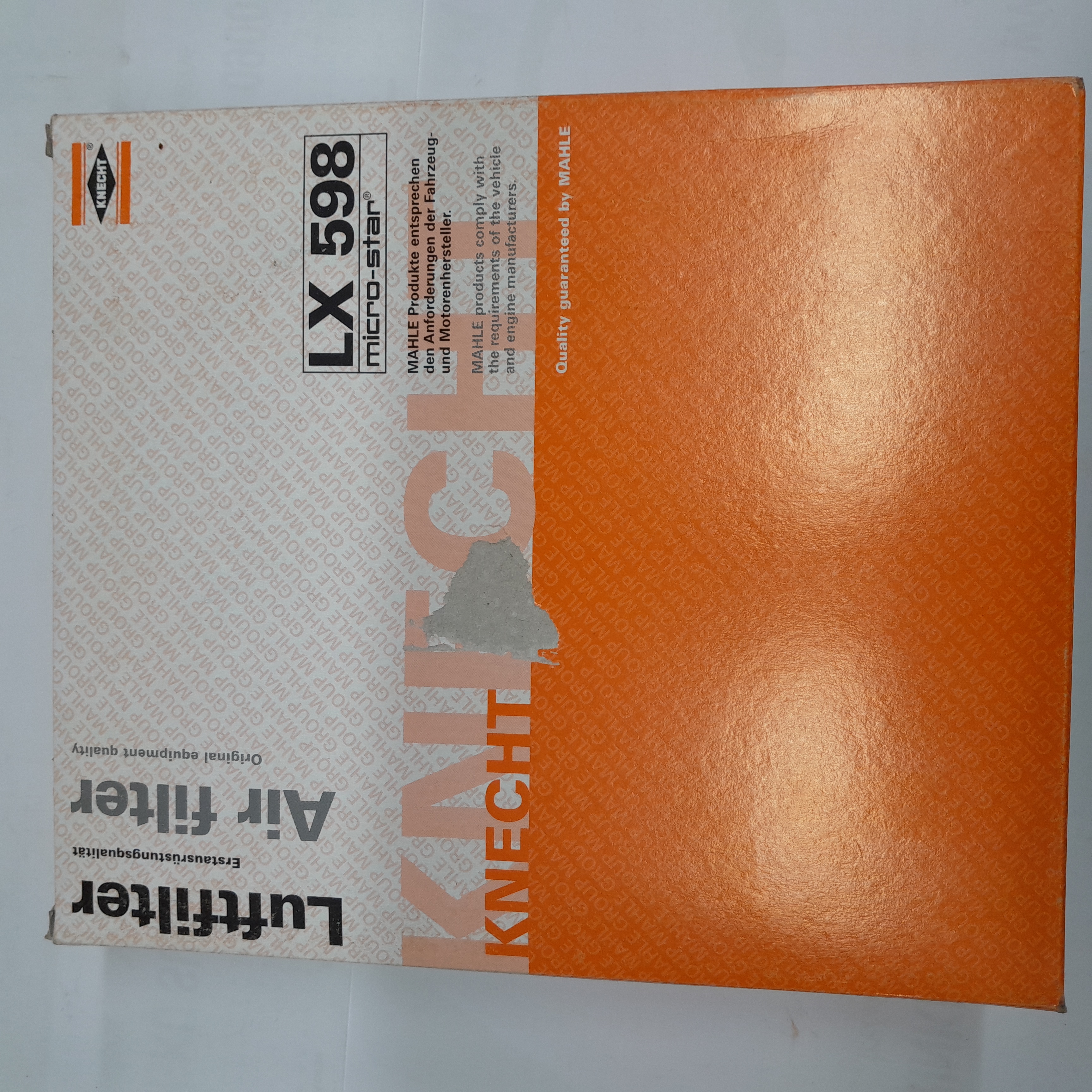  LX 598 Oro filtras Knecht