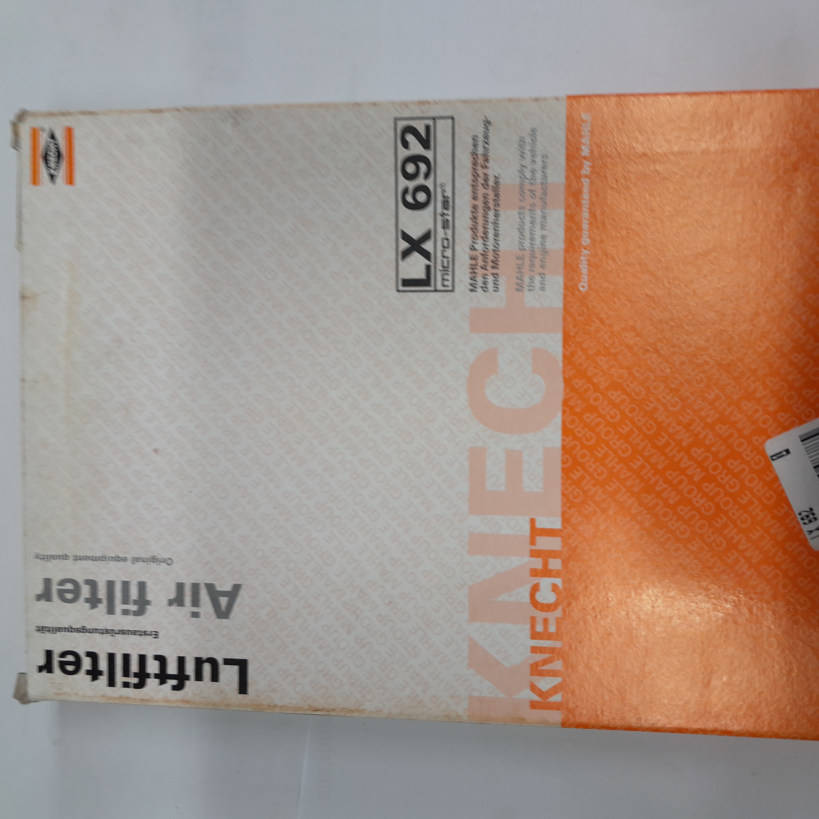  LX 692 oro filtras KNECHT