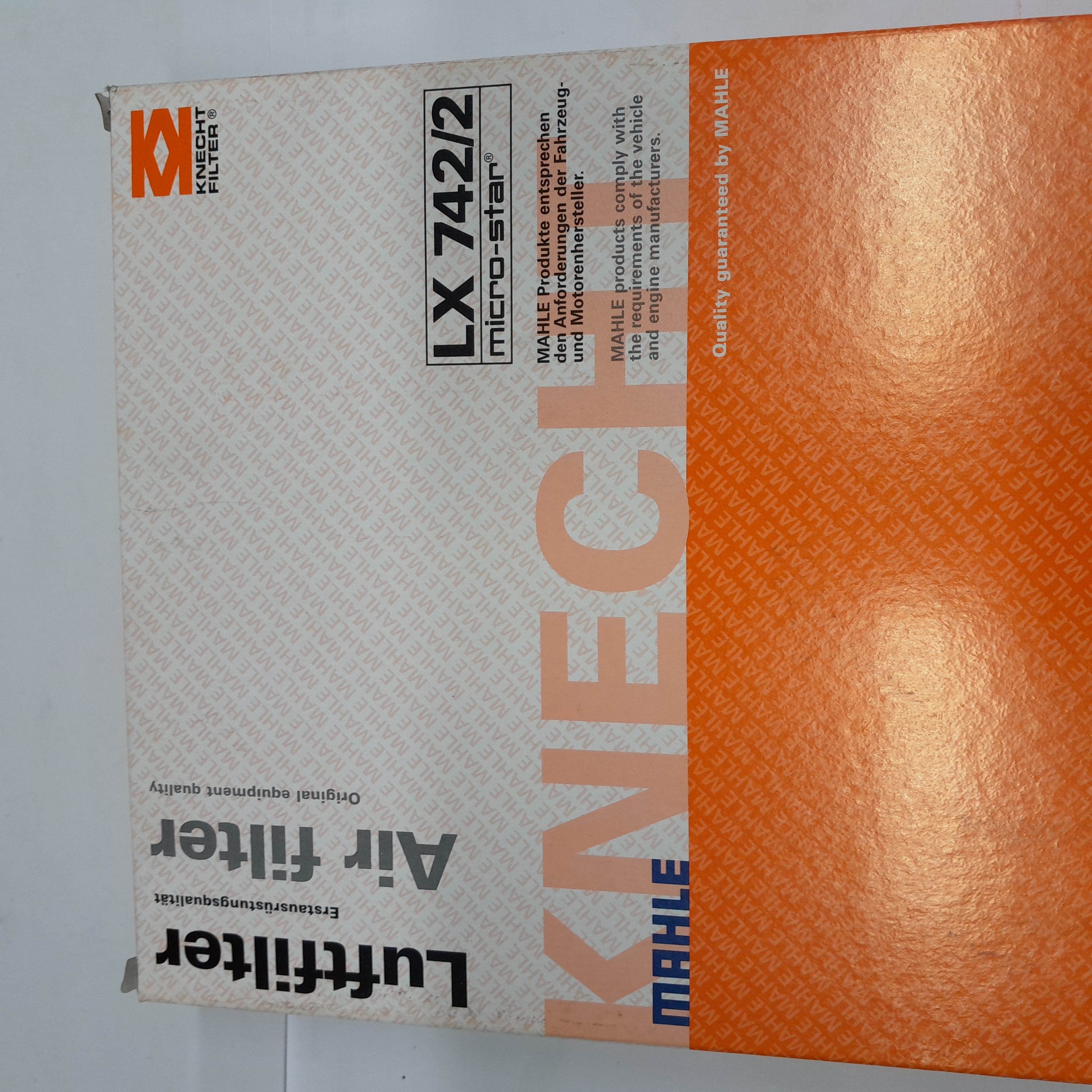  LX 742/2 Oro filtras KNECHT