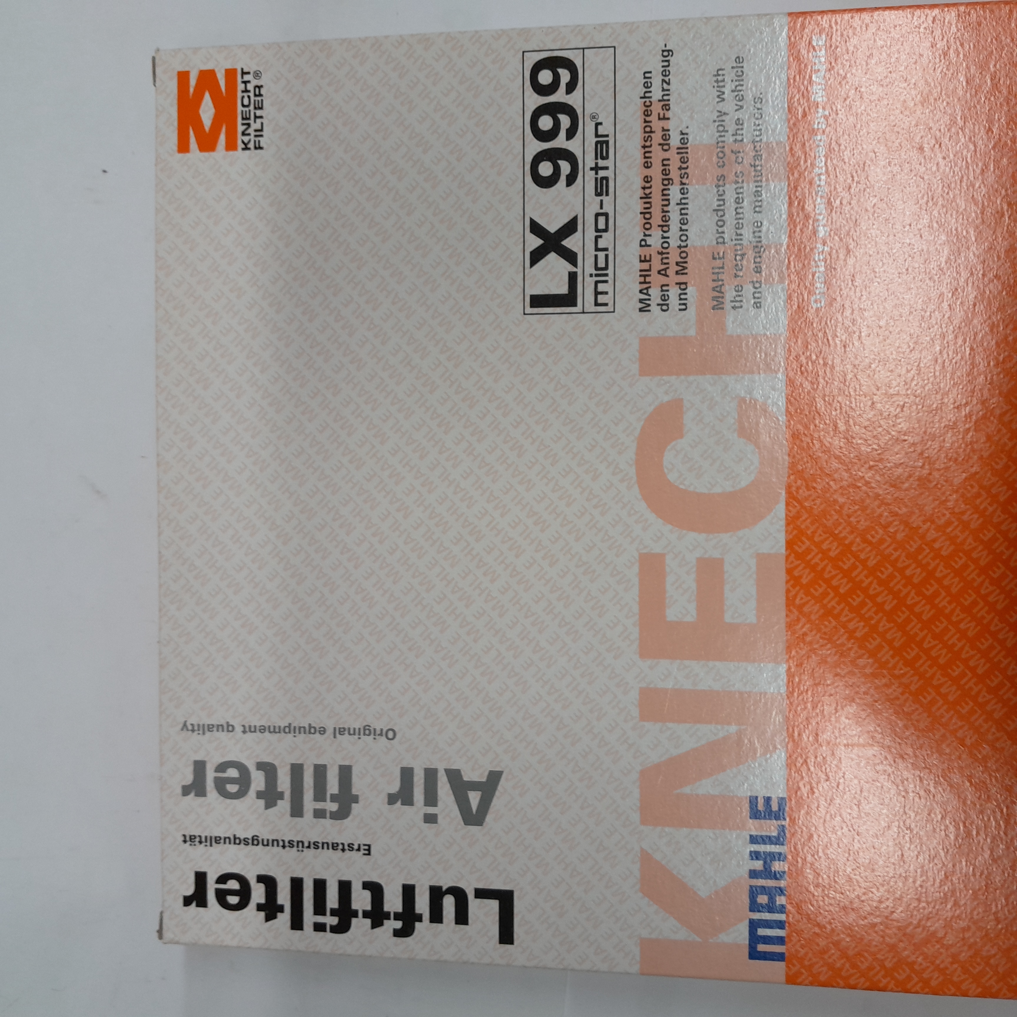  LX999 KNECHT Oro filtras