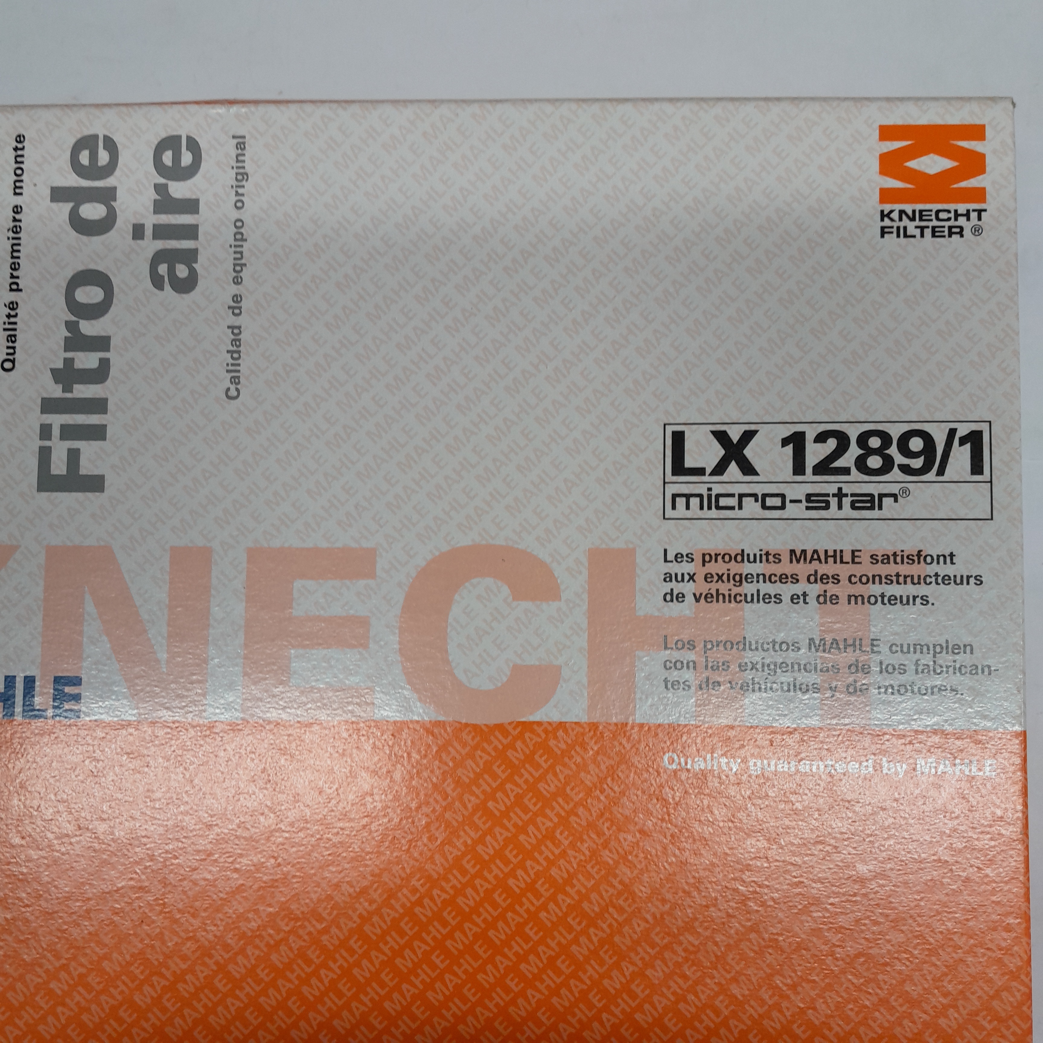 LX 1289/1 Oro filtras Knecht 