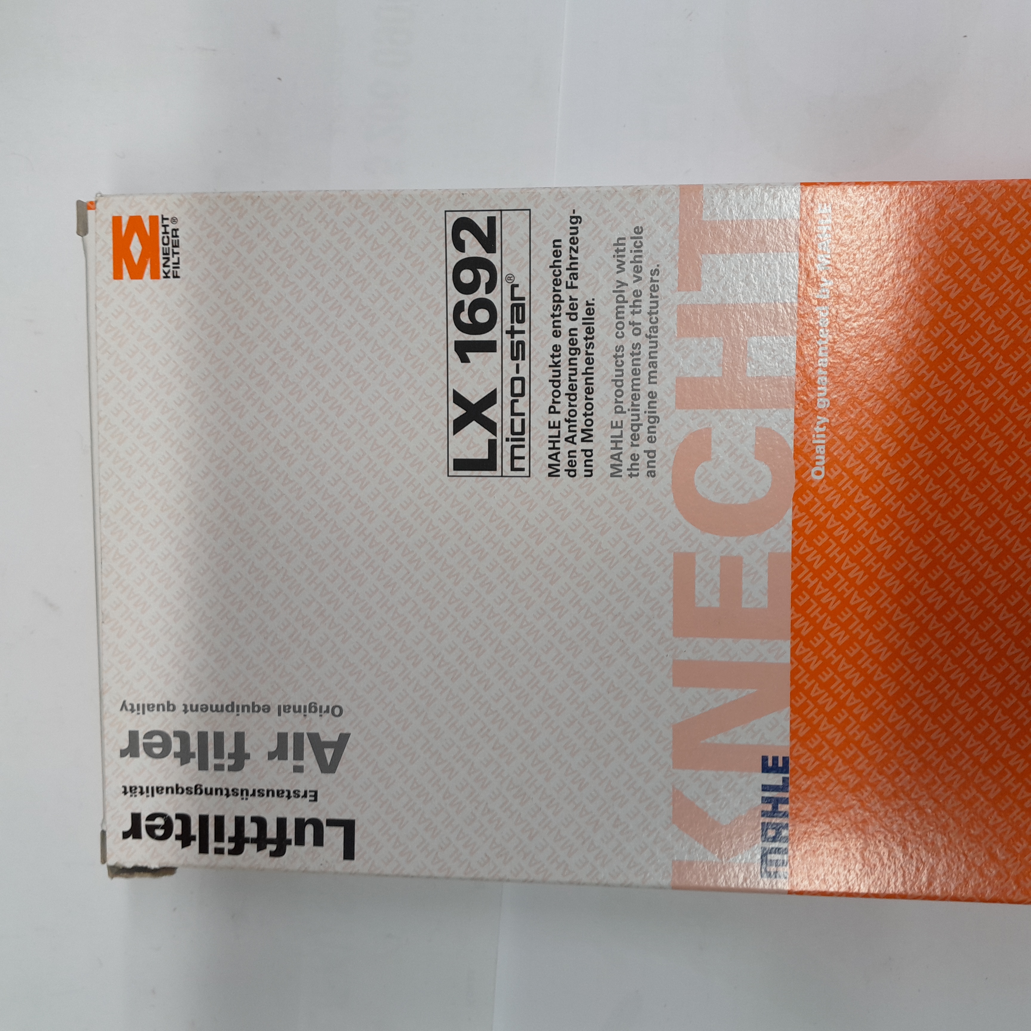 LX 1692 Oro filtras knecht