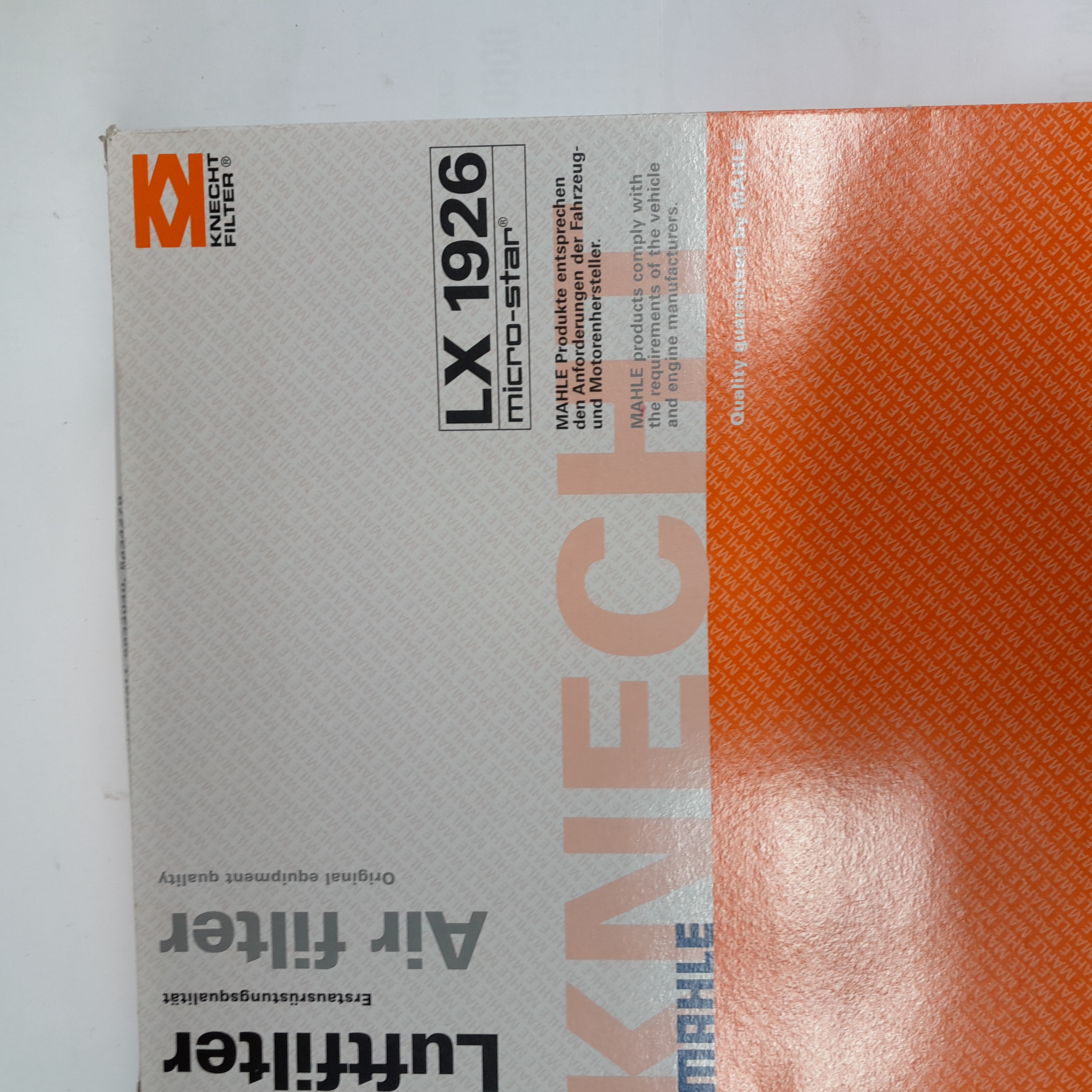  LX 1926 Oro filtras knecht