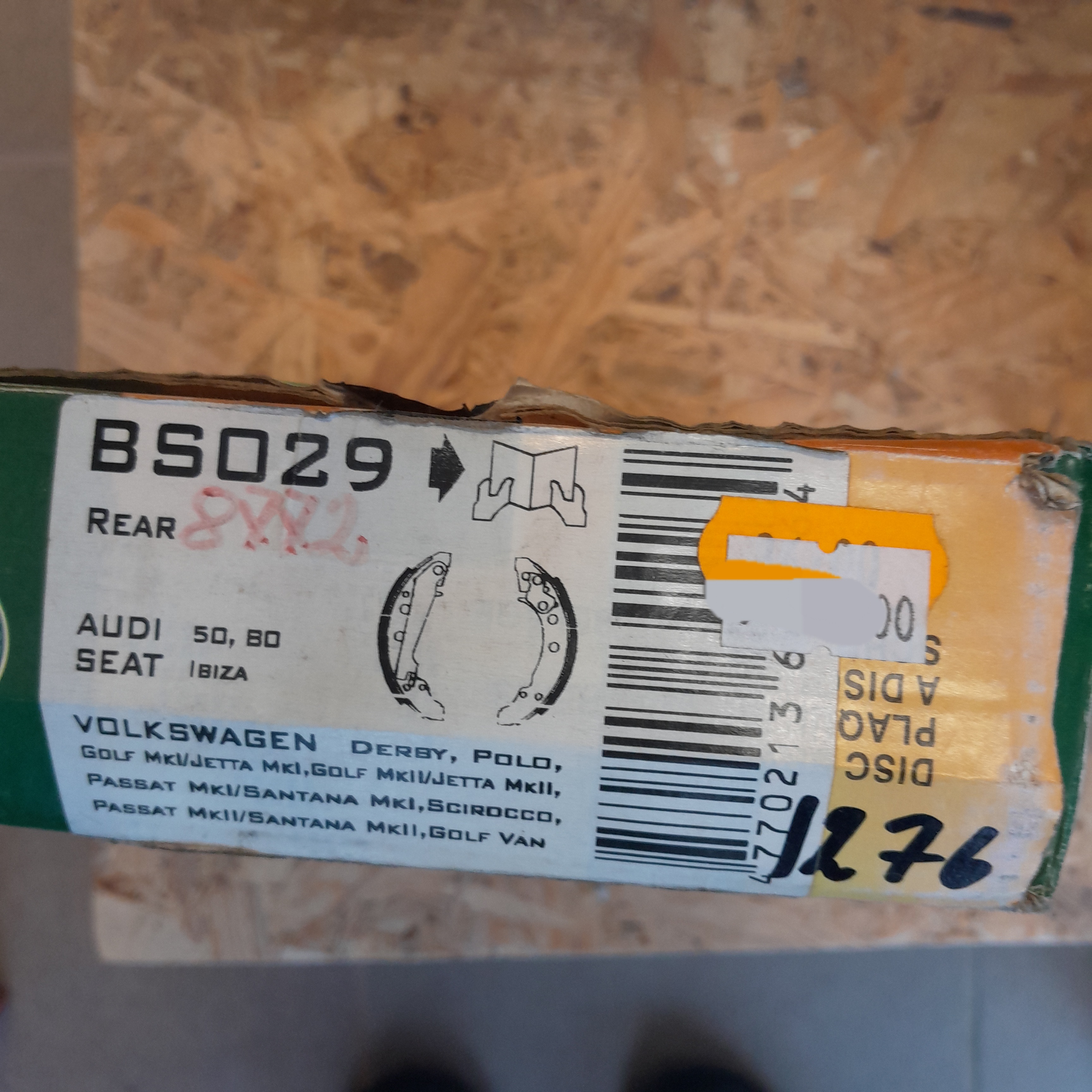 BS029 Galinių stabdžių kaladėlių rinkinys