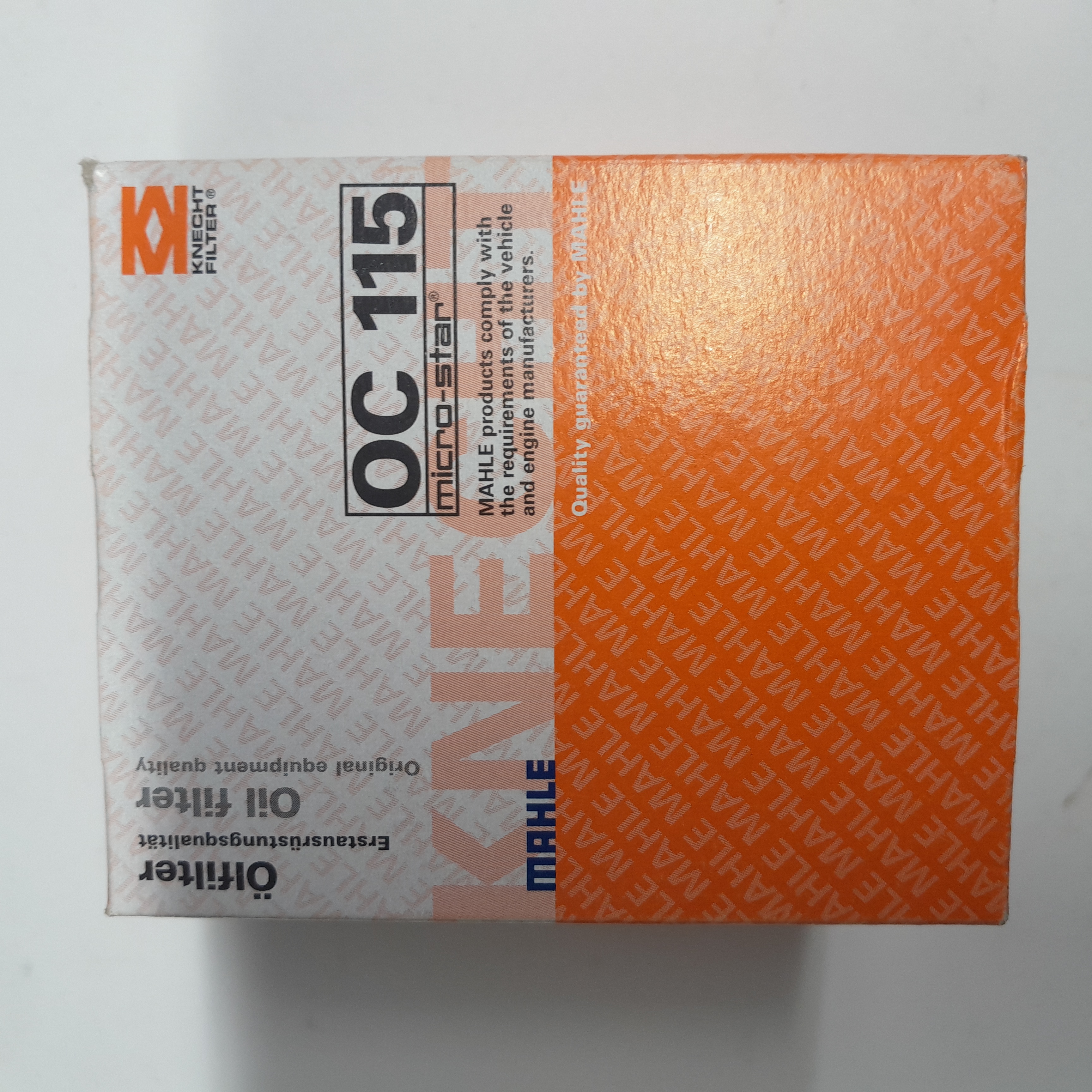 Alyvos filtras MAHLE OC115