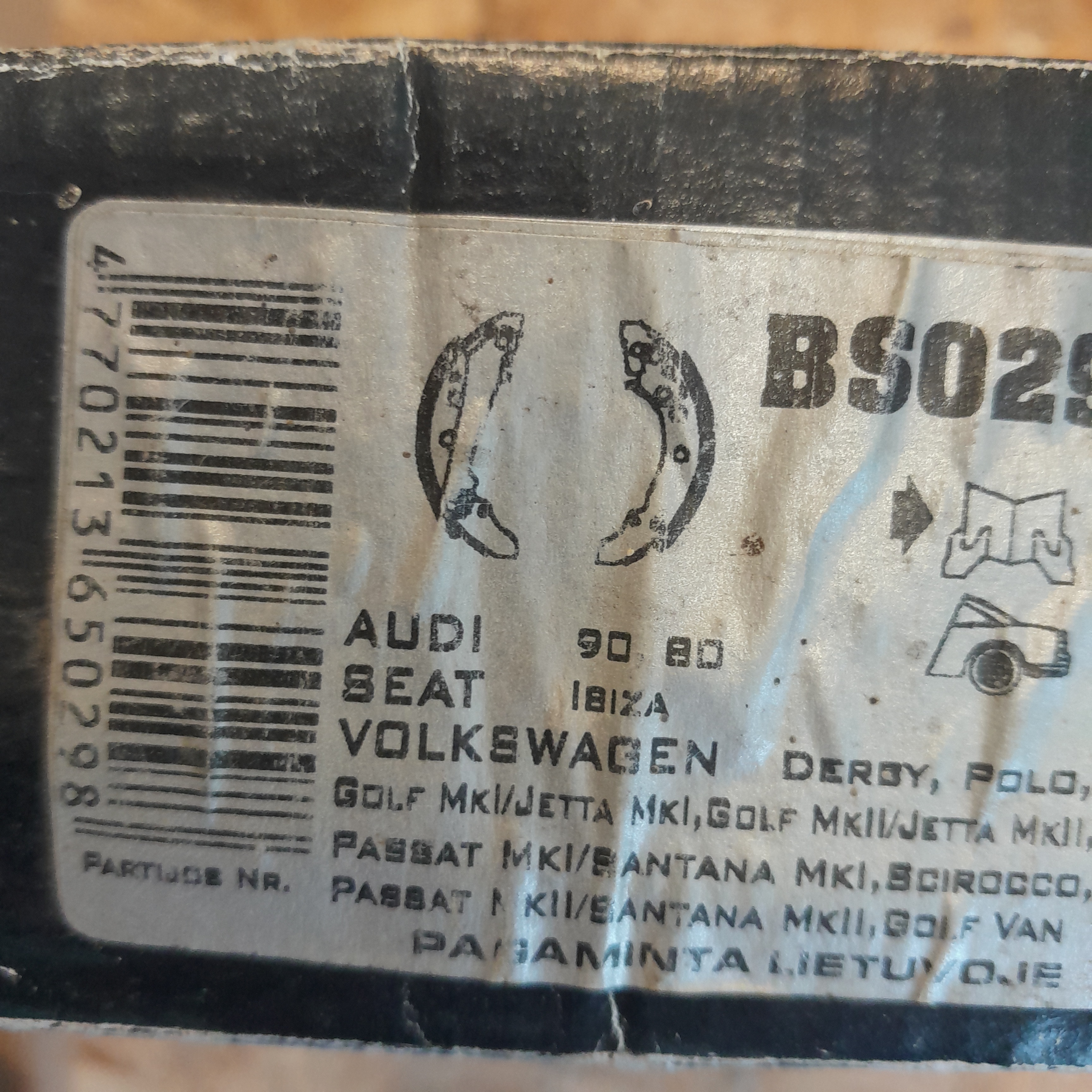 BS029 Galinių stabdžių kaladėlių rinkinys