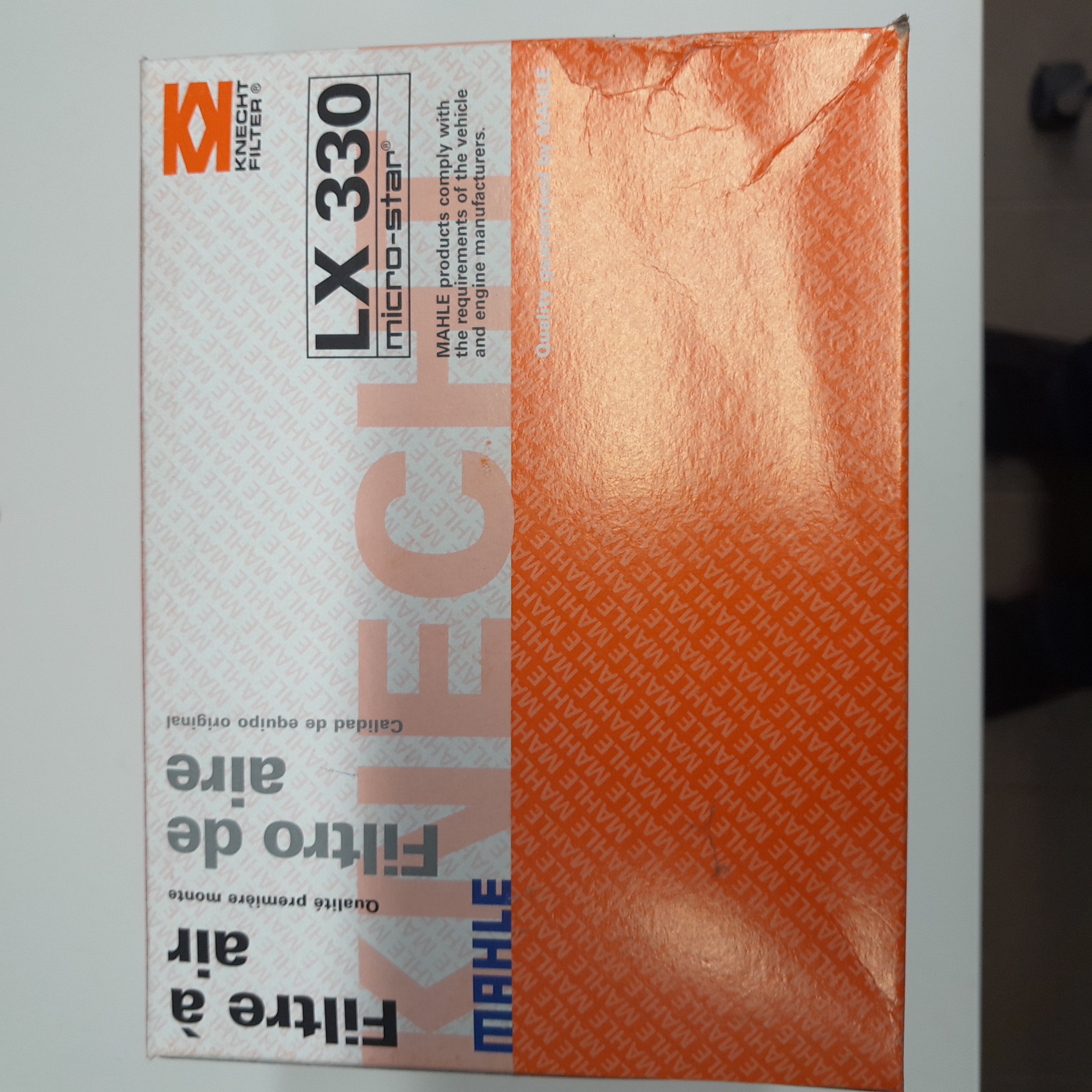  LX330 Oro filtras
