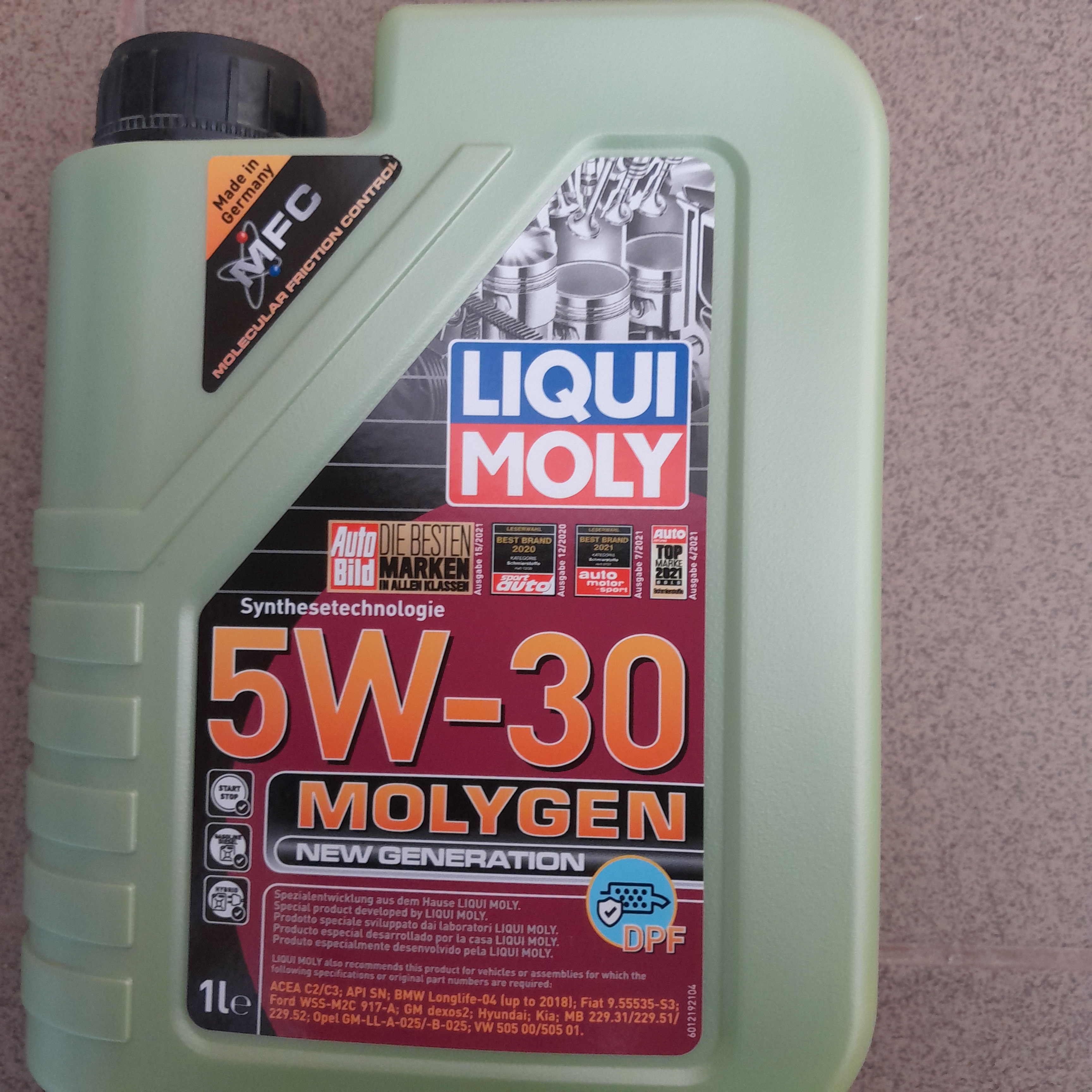 Variklio alyva Liqui Moly 5W-30 Molygen