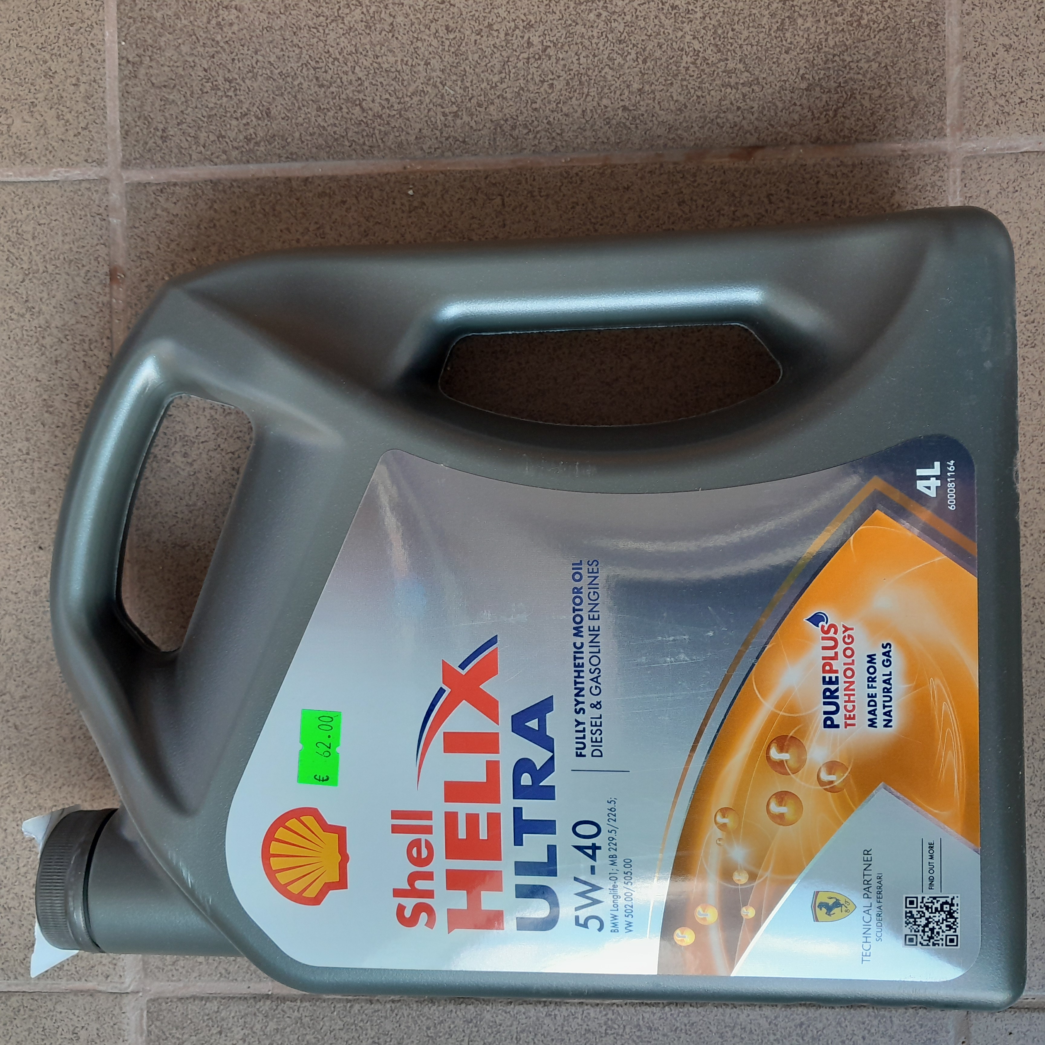 Shell Helix Ultra 5W-40 tepalas
