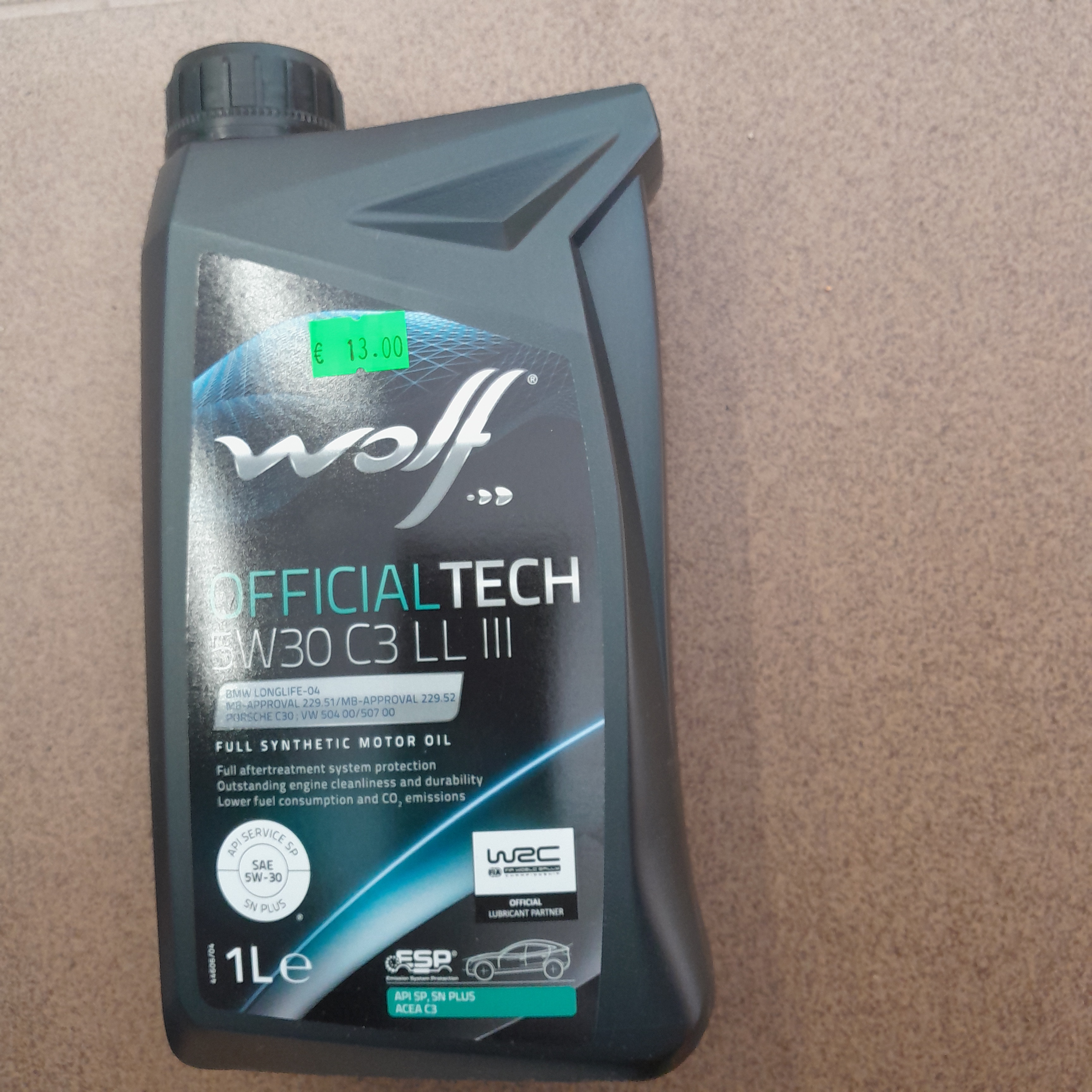 Wolf OfficialTech 5W30 C3 LL III variklio alyva 1l