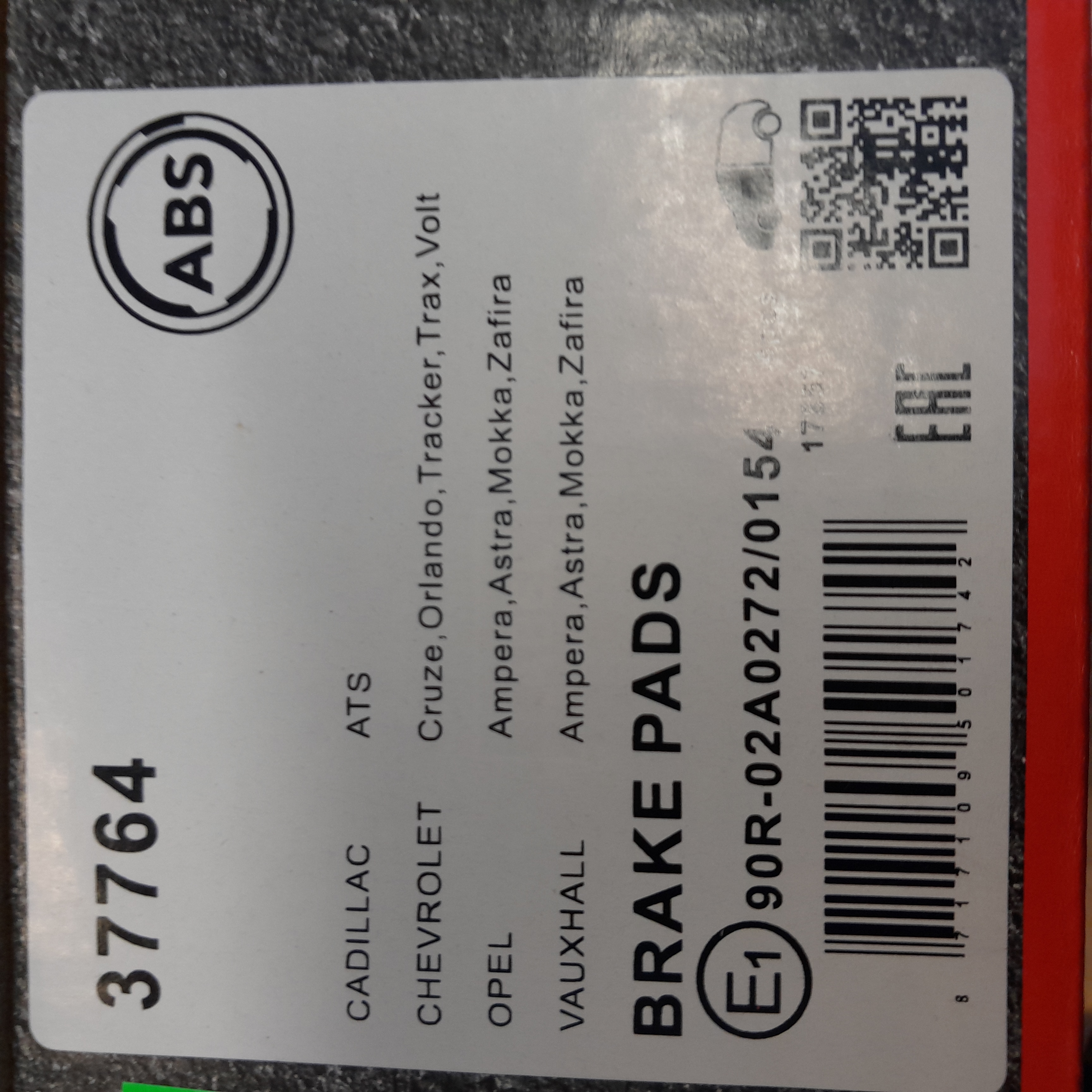 ABS 37764 stabdžių kaladėlės
