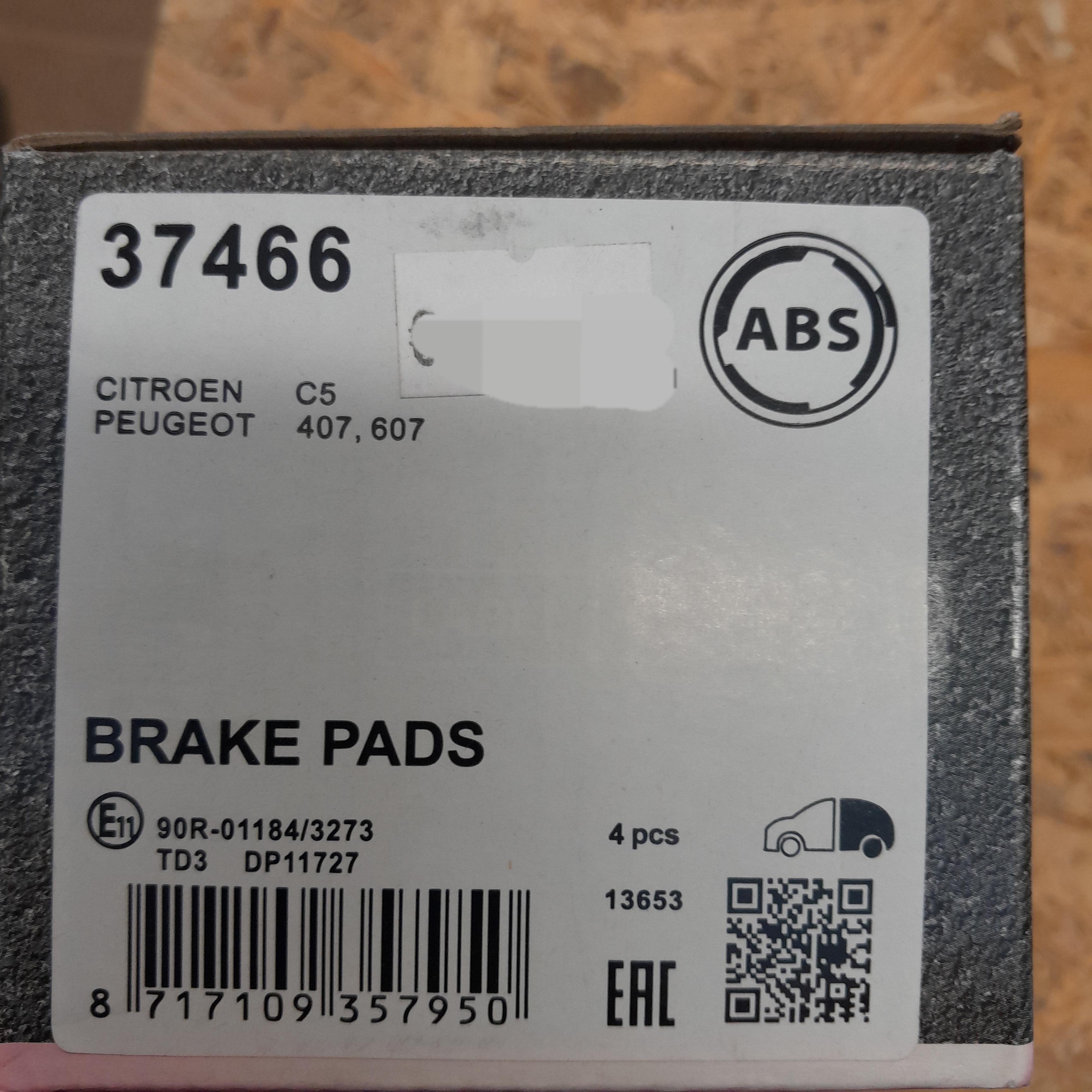 ABS 37466 Stabdžių kaladėlės 