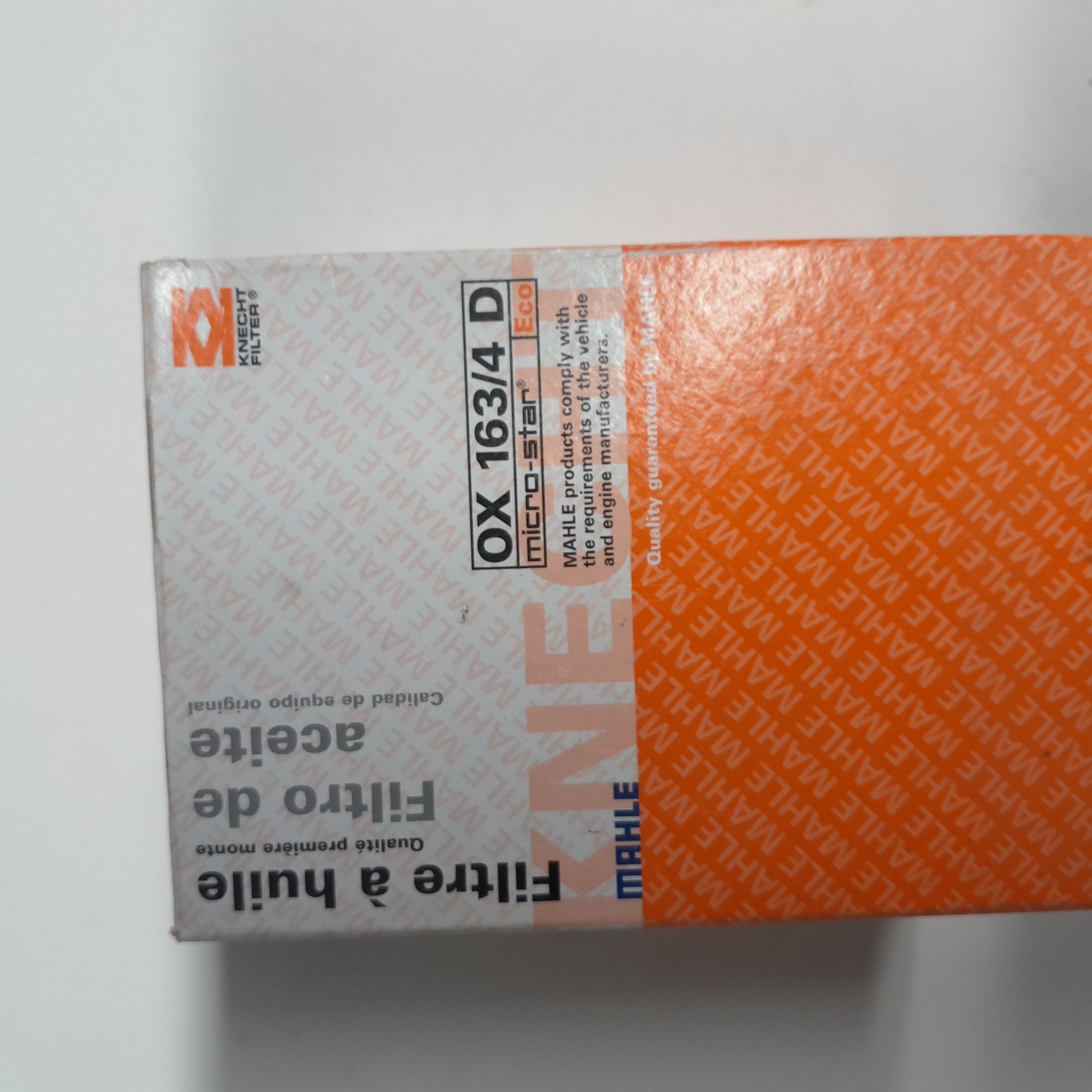 MAHLE OX 163/4D alyvos filtras