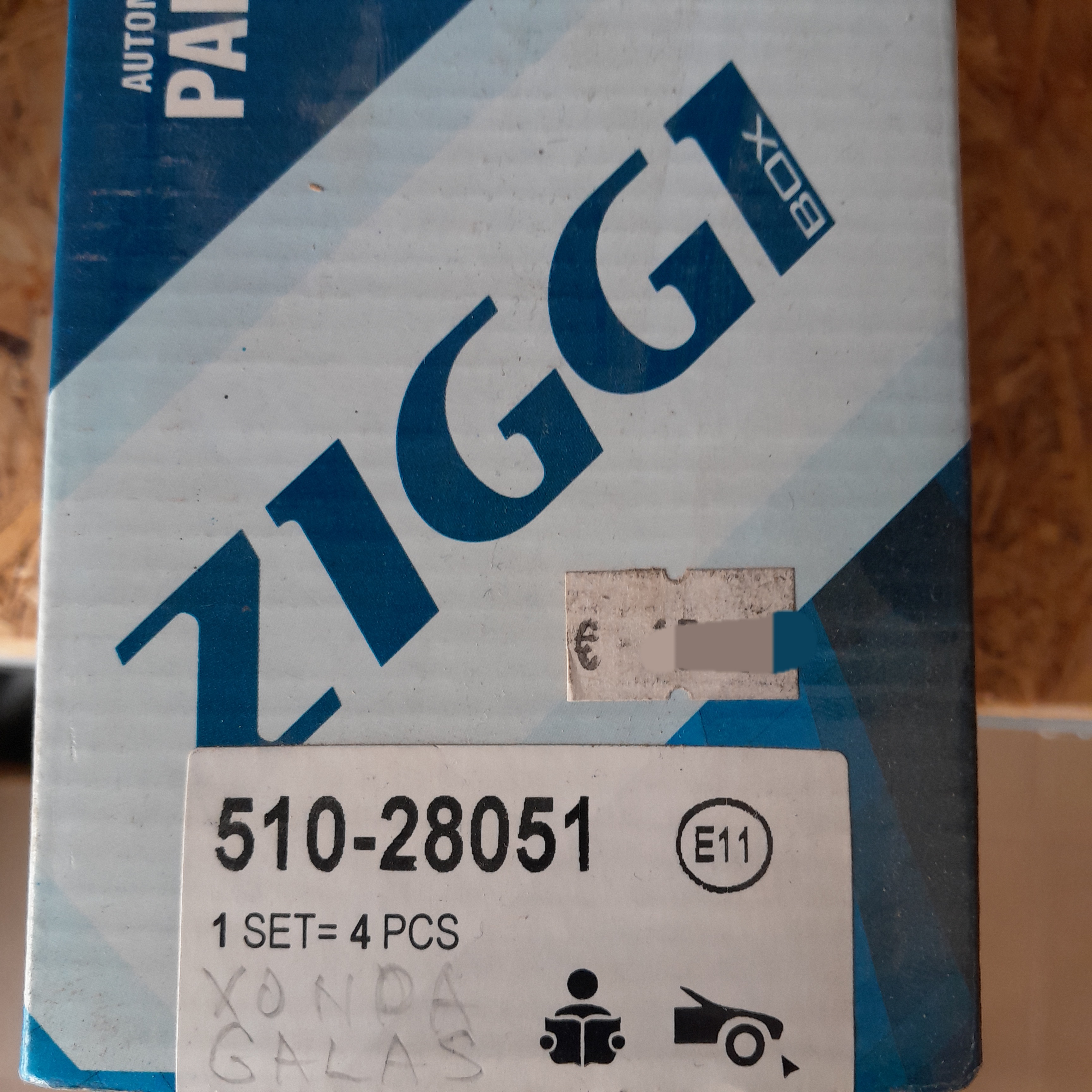  510-28051 Ziggi stabdžių kaladėlės