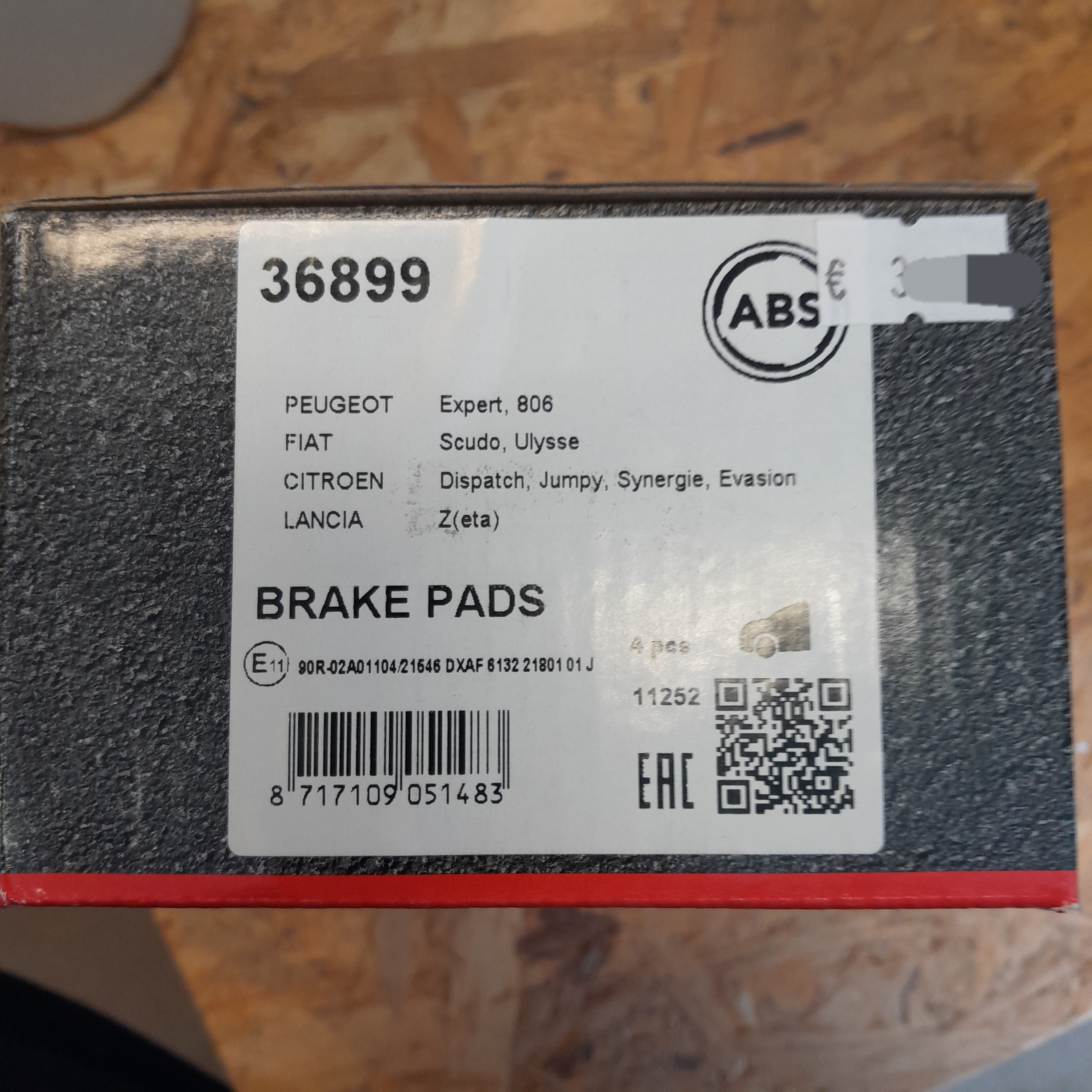 abs36899 Stabdžių kaladėlės 