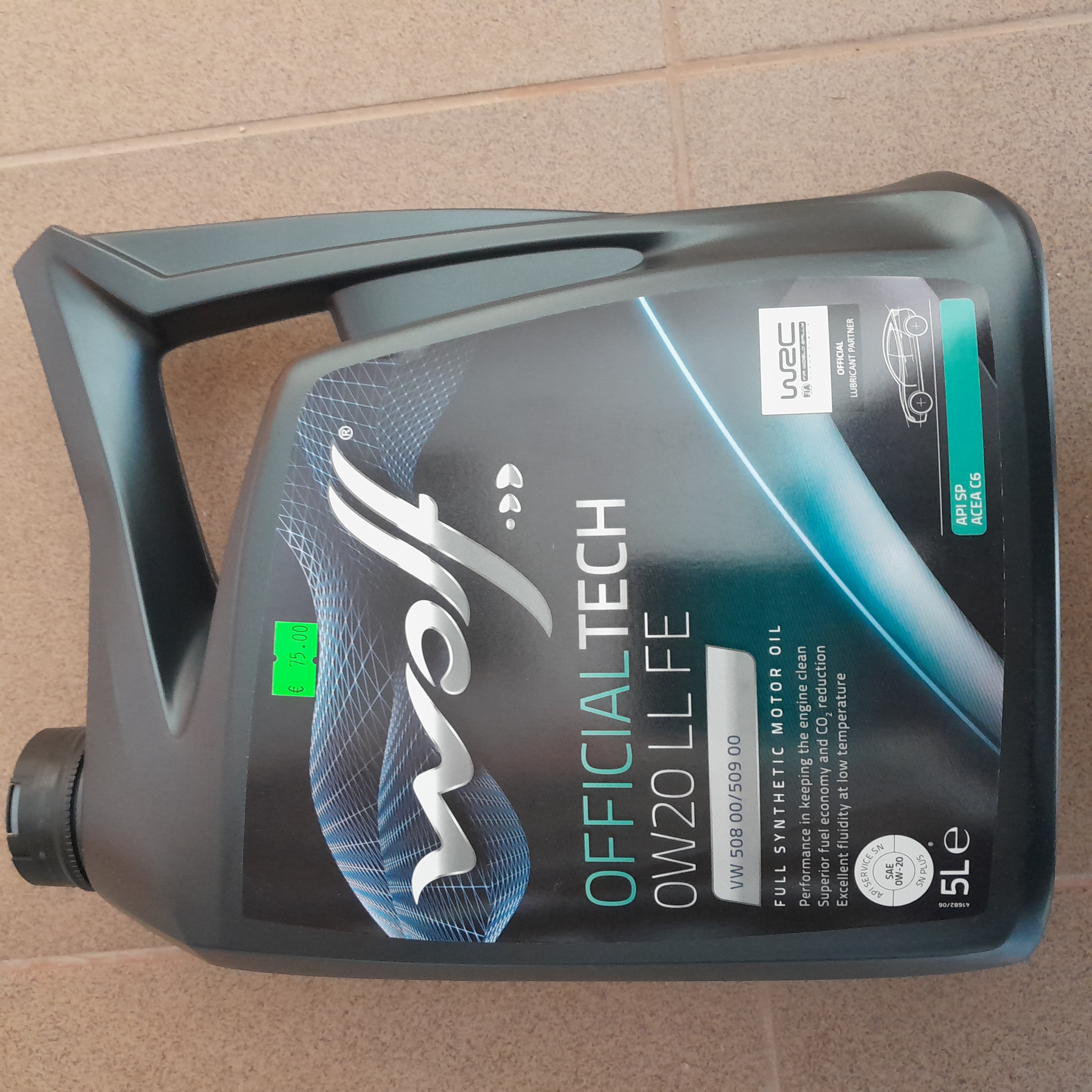 Variklio alyva Wolf Official Tech 0W20 LL FE