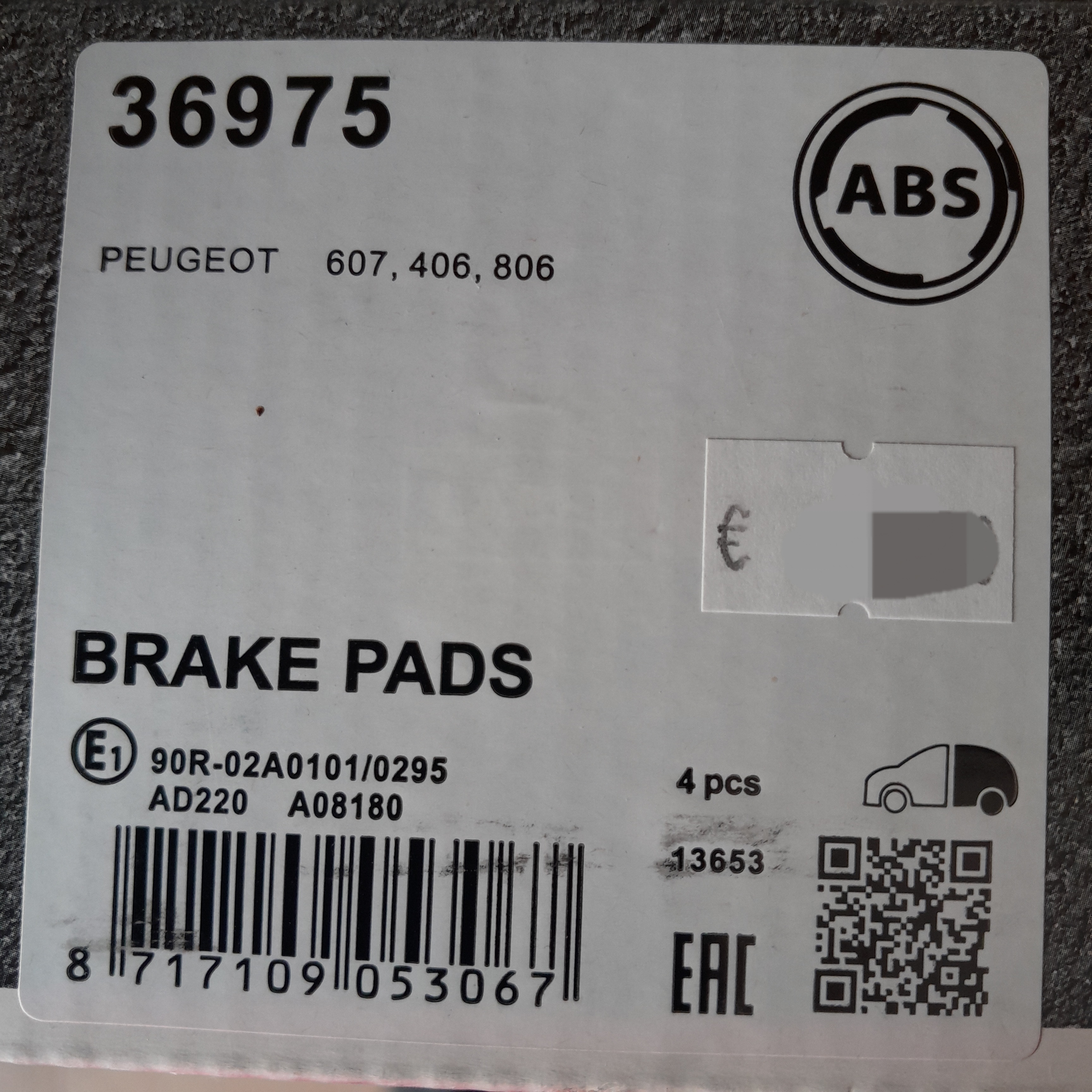  36975 ABS stabdžių kaladėlės 