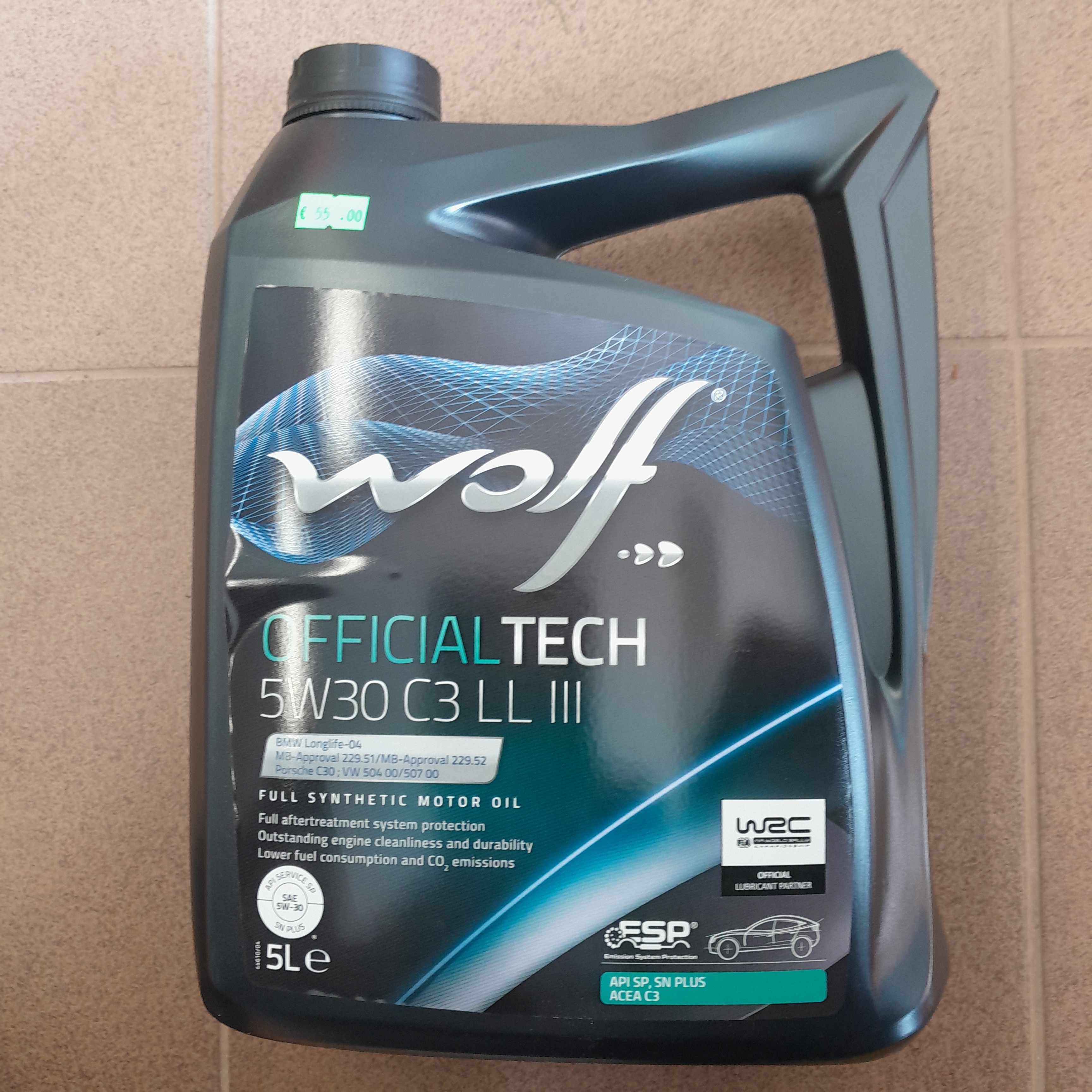Wolf OfficialTech 5W30 C3 LL III variklio alyva 5l