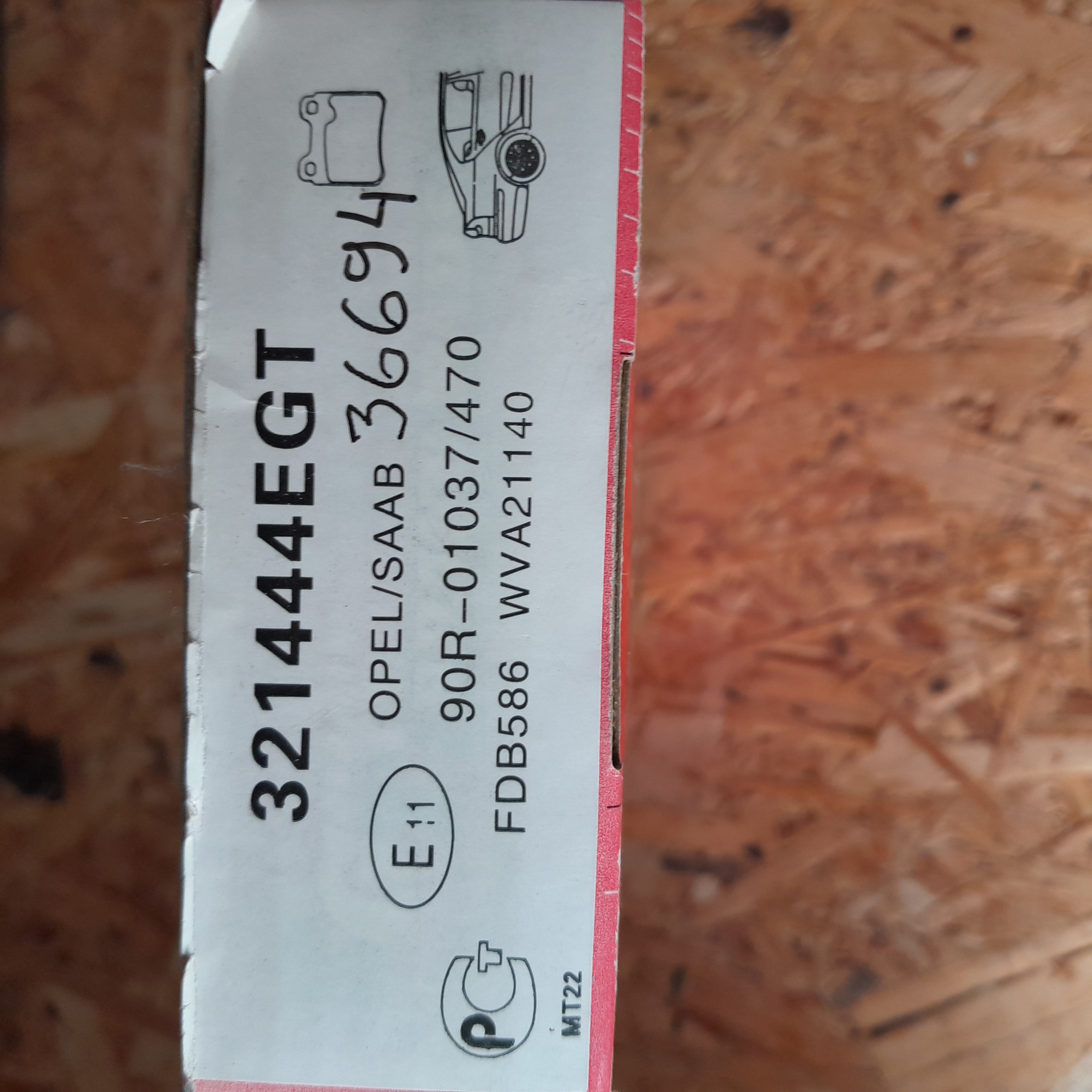 321444EGT stabdžių kaladėlės