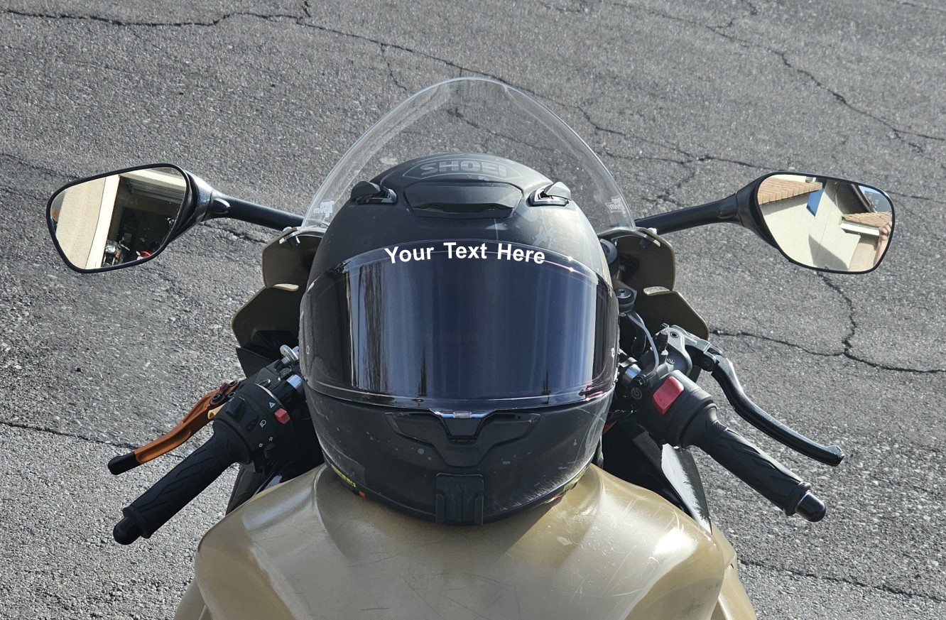 Custom Helmet Visor Decals (2-Pack)