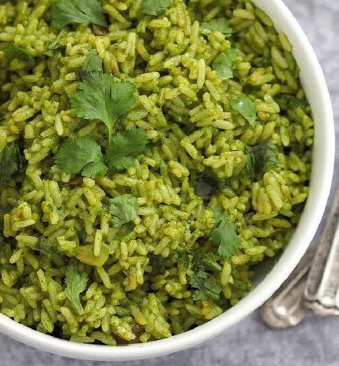 Arroz al cilantro