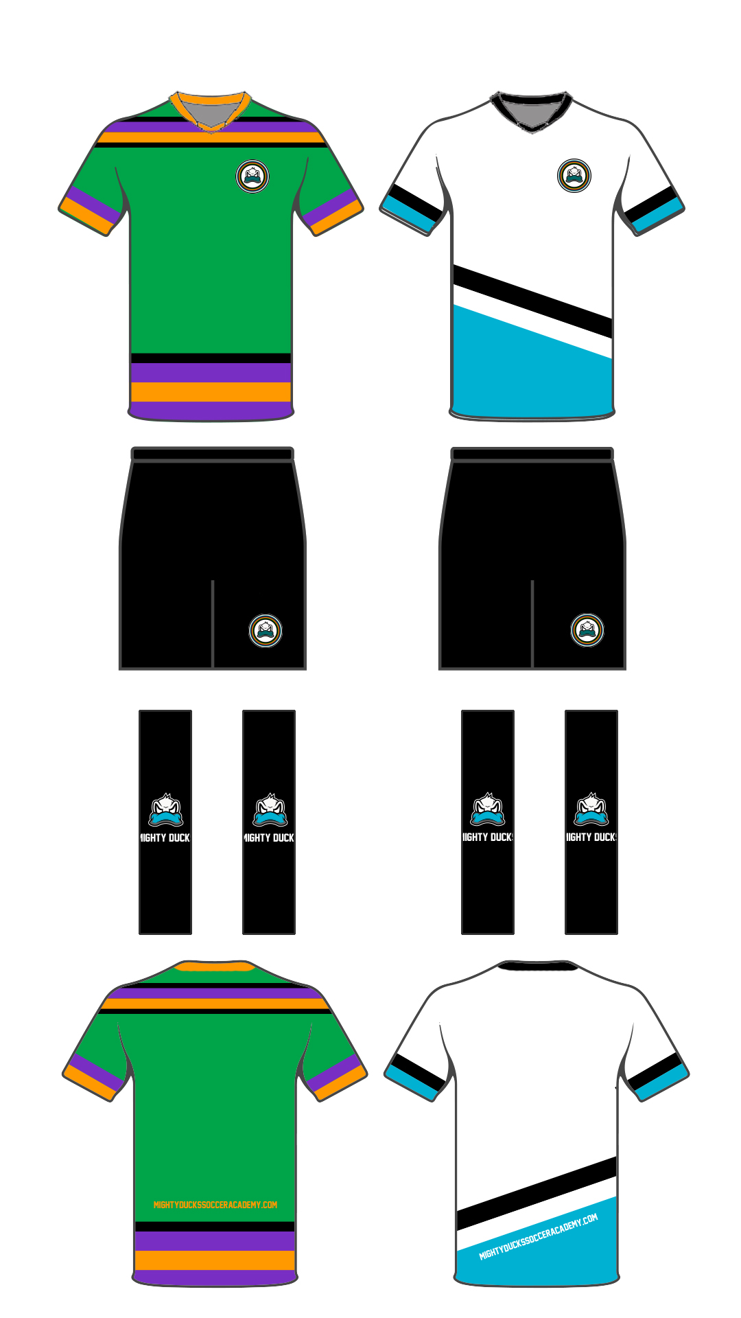 Mighty Ducks Soccer Academy Uniform Kit