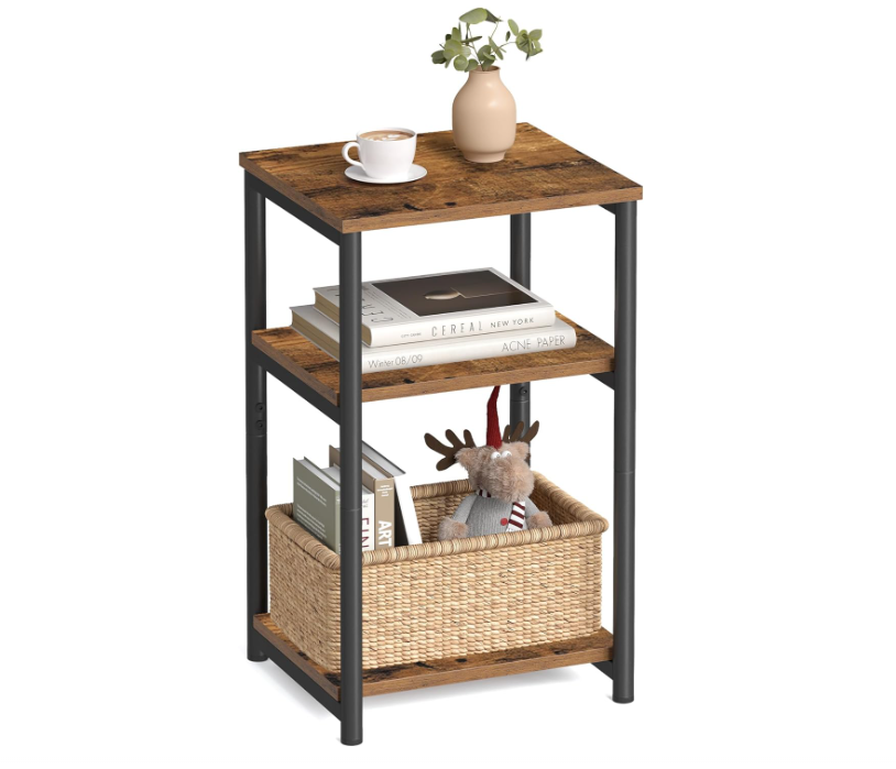 Side Table, Small End Table, Tall Nightstand for Living Room