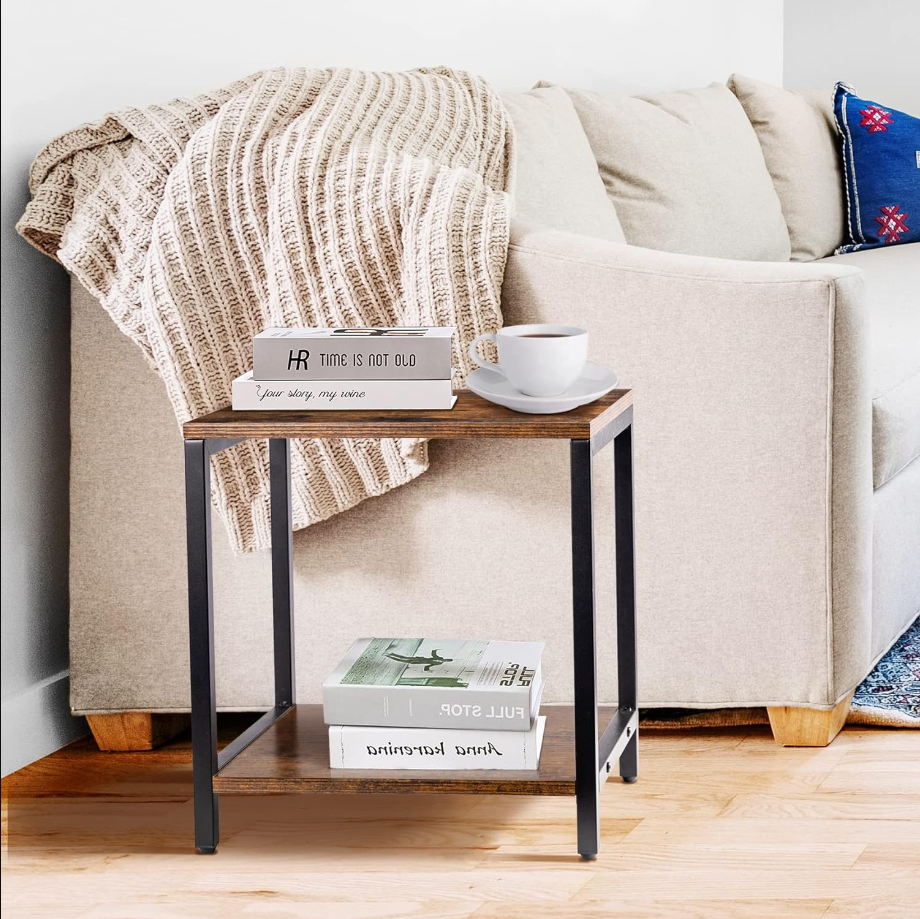 Small side table Wooden stainless steel side table