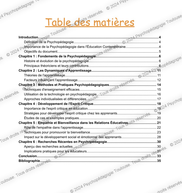 Introduction à la Psychopédagogie