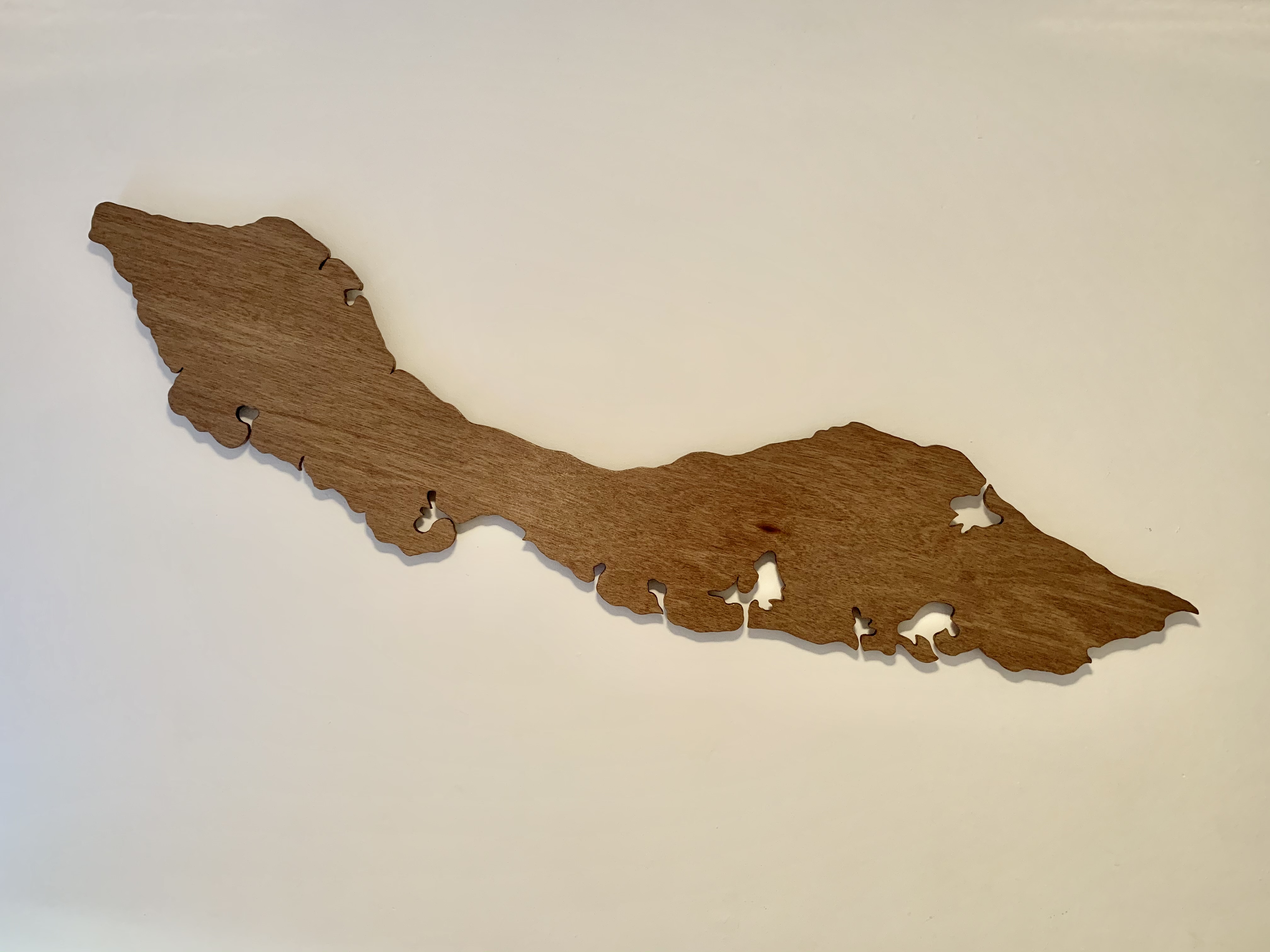 Curaçao met een lichte/donker kleur hout (Groot).