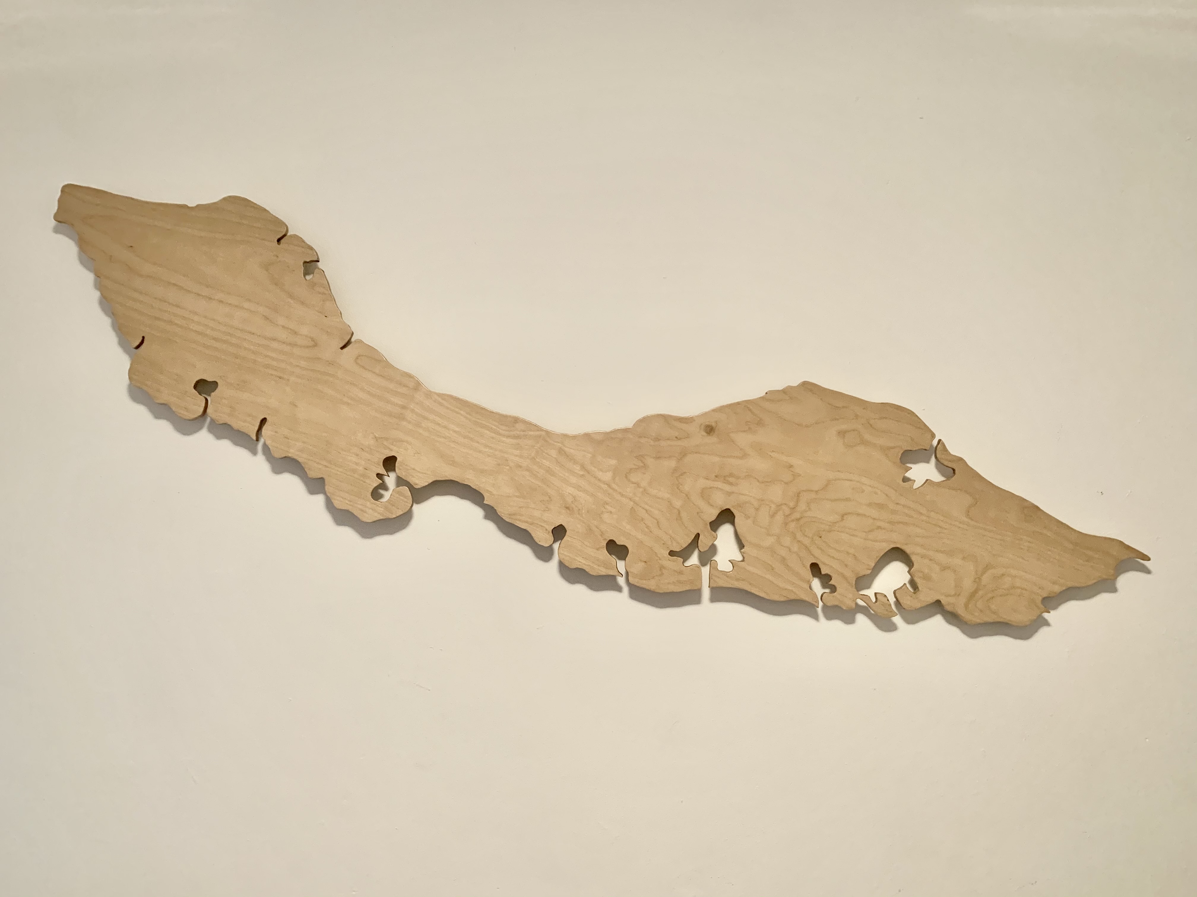 Curaçao met een lichte/donker kleur hout (Klein).