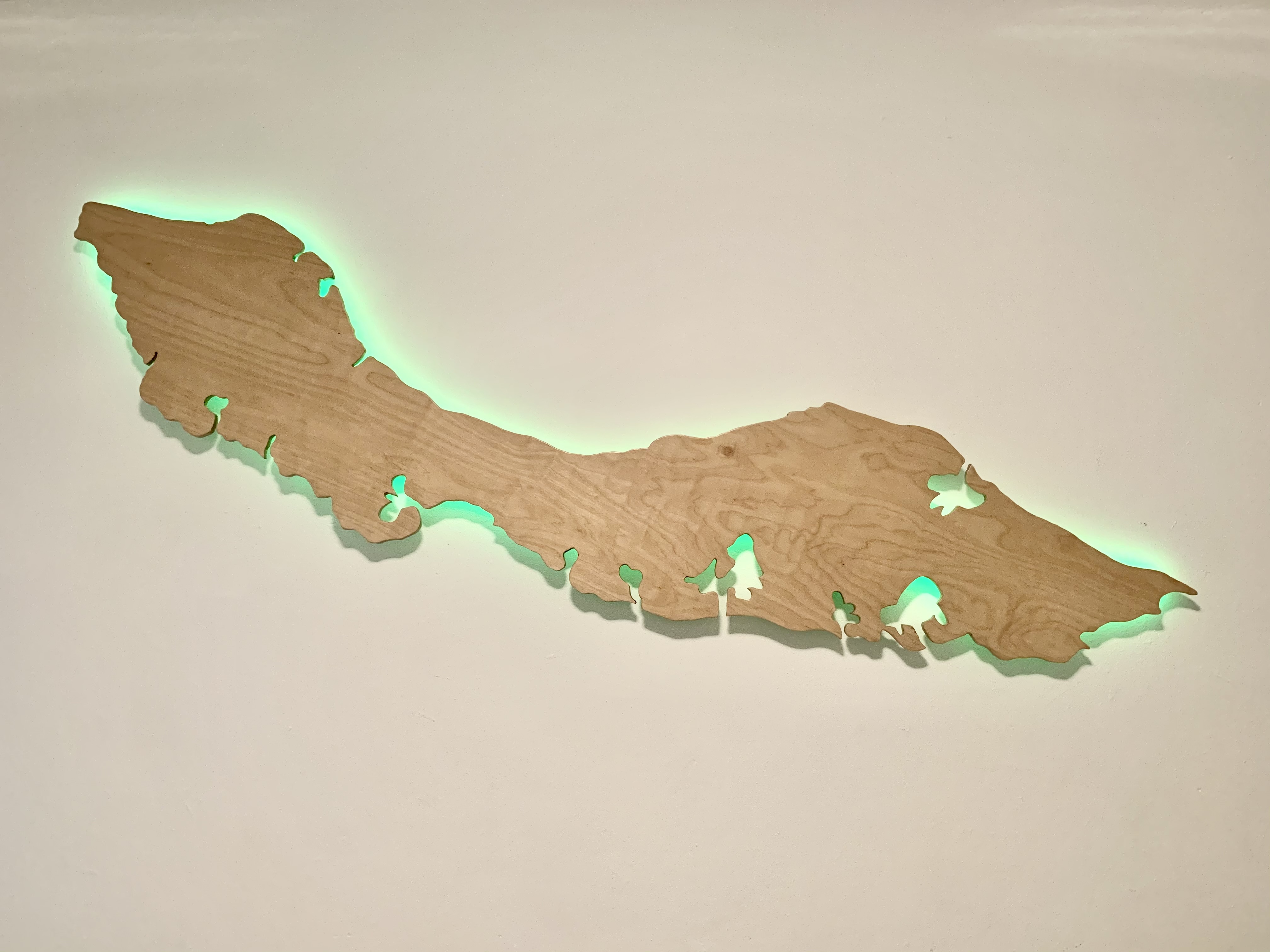 Curaçao met een lichte/donker kleur hout (Klein).